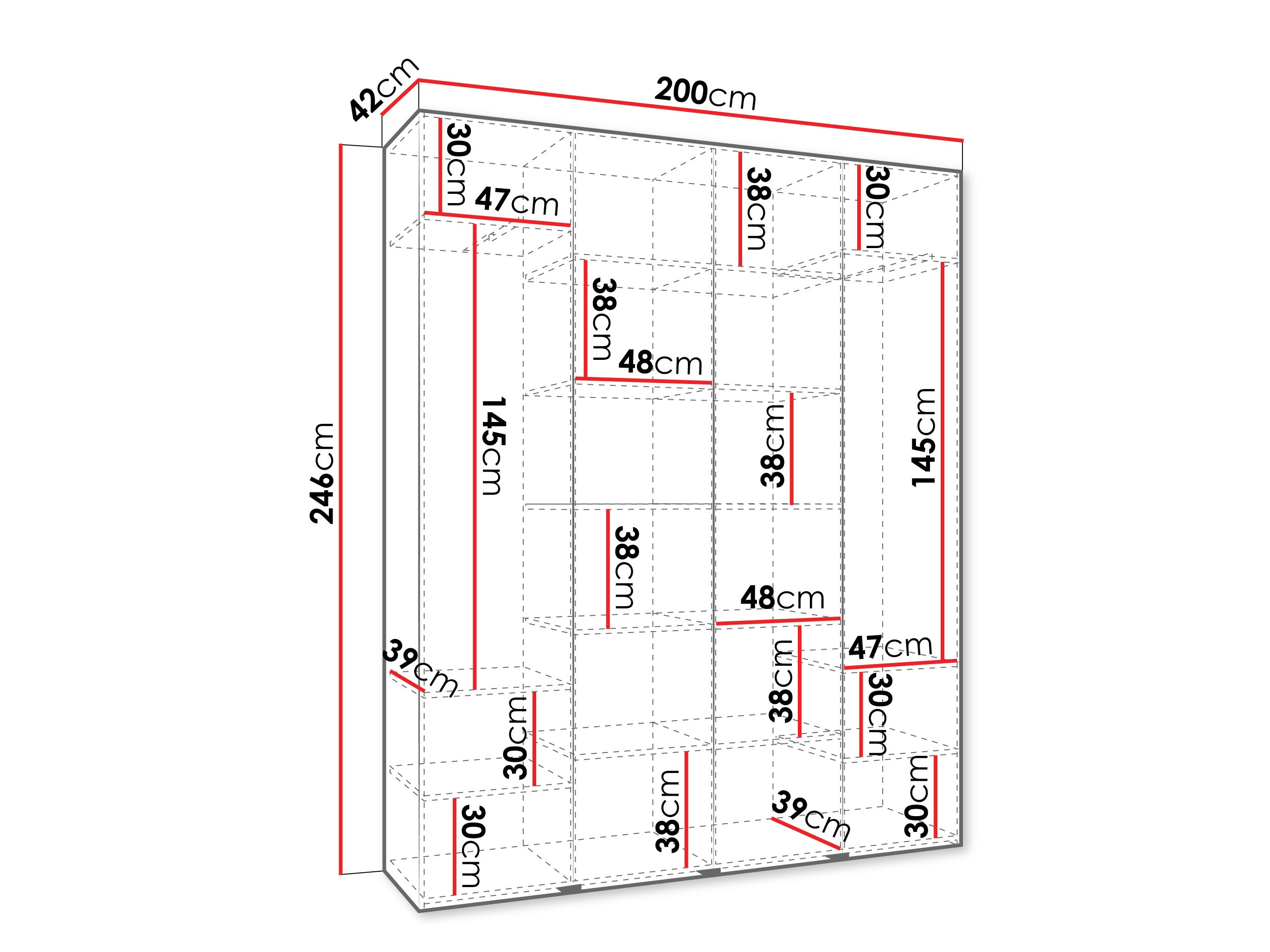 Riidekapp Hartford 554 (Kašmiir)