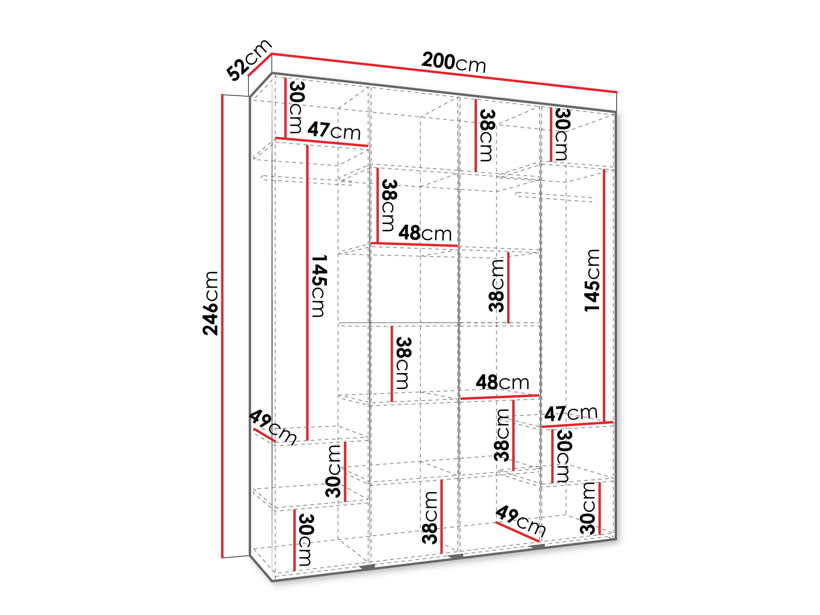 Riidekapp Hartford 554 (Kašmiir)