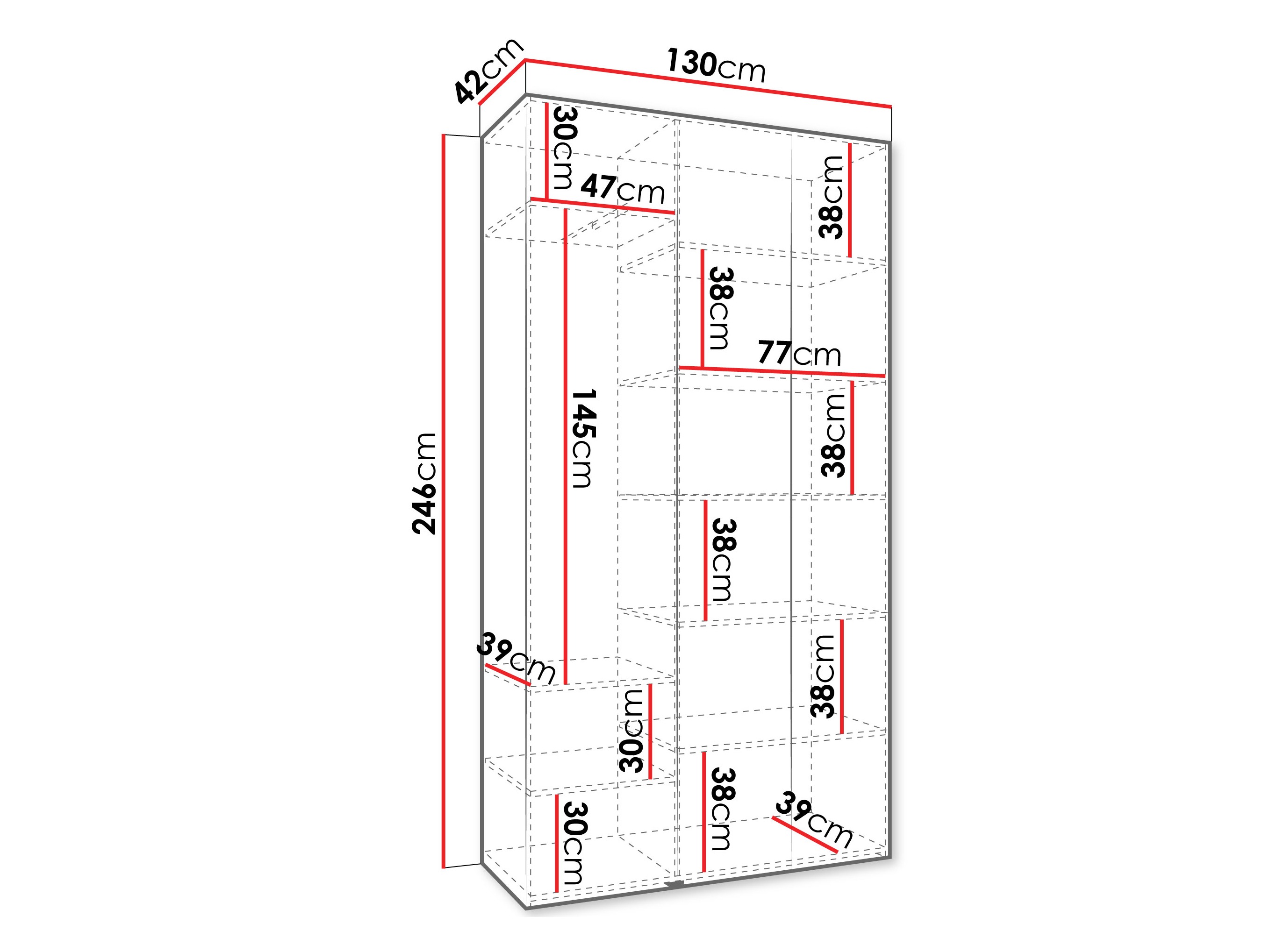 Riidekapp Hartford 563 (Kašmiir)