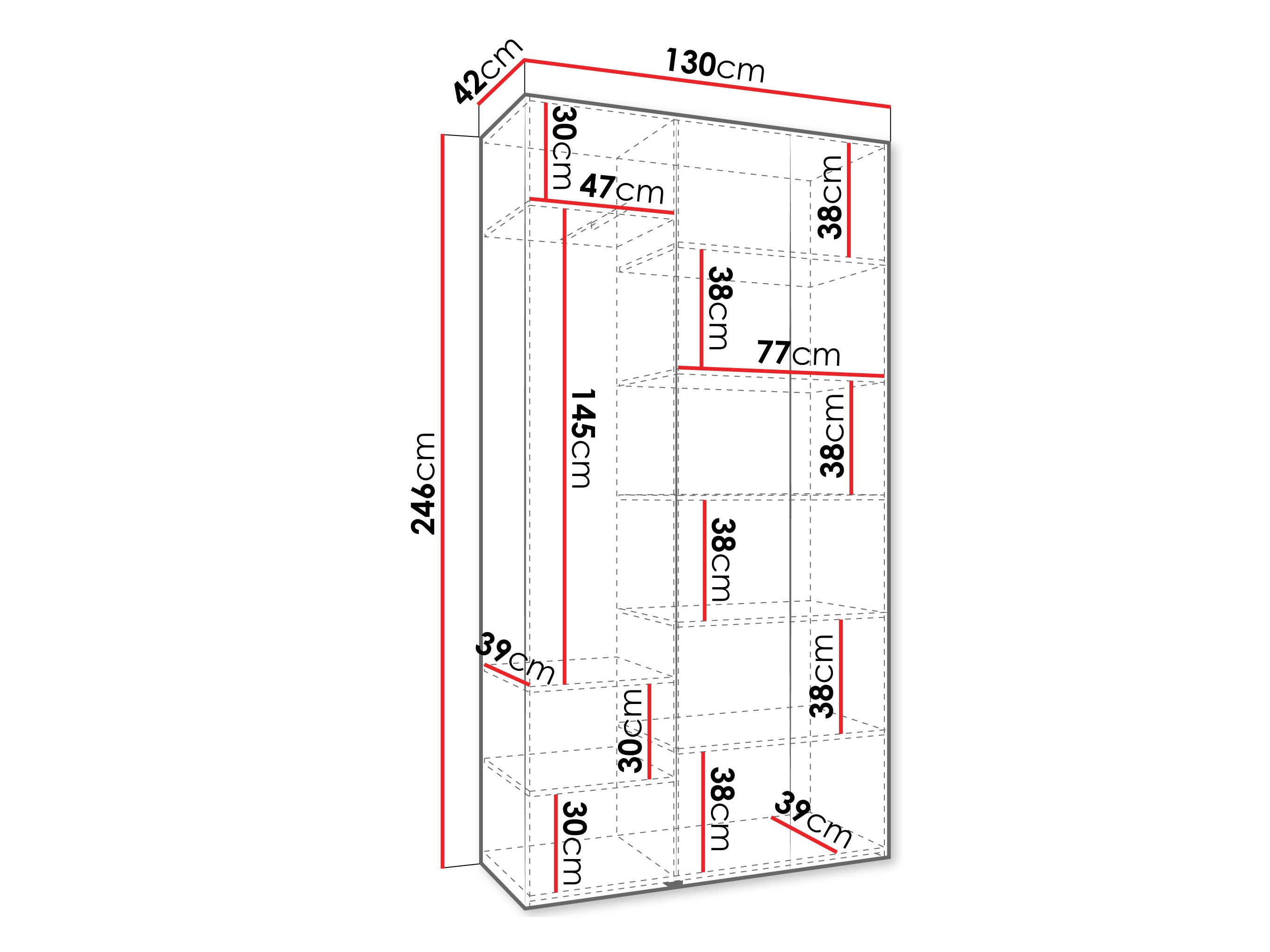 Riidekapp Hartford 563 (Kašmiir)