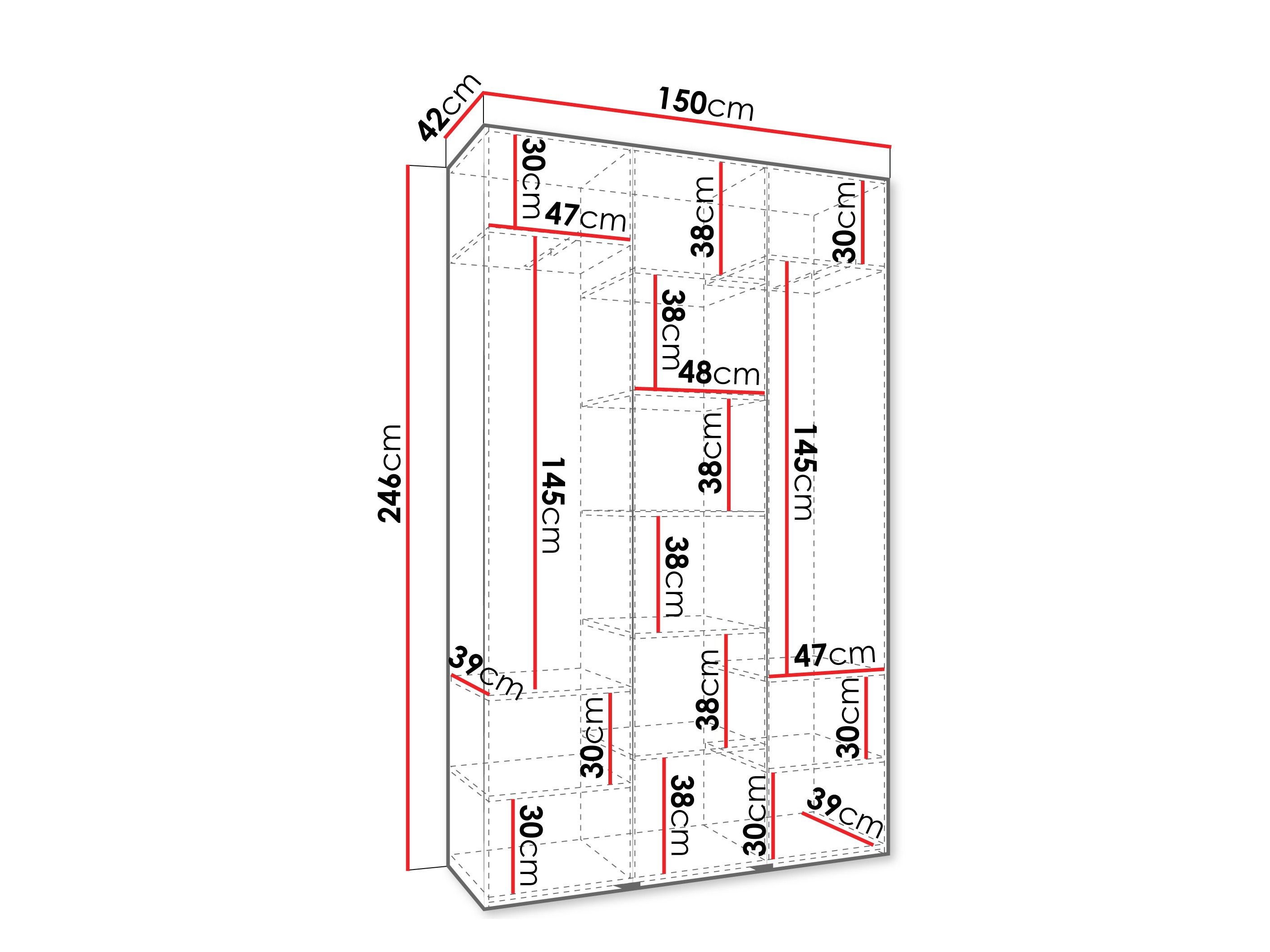 Riidekapp Hartford 563 (Kašmiir)