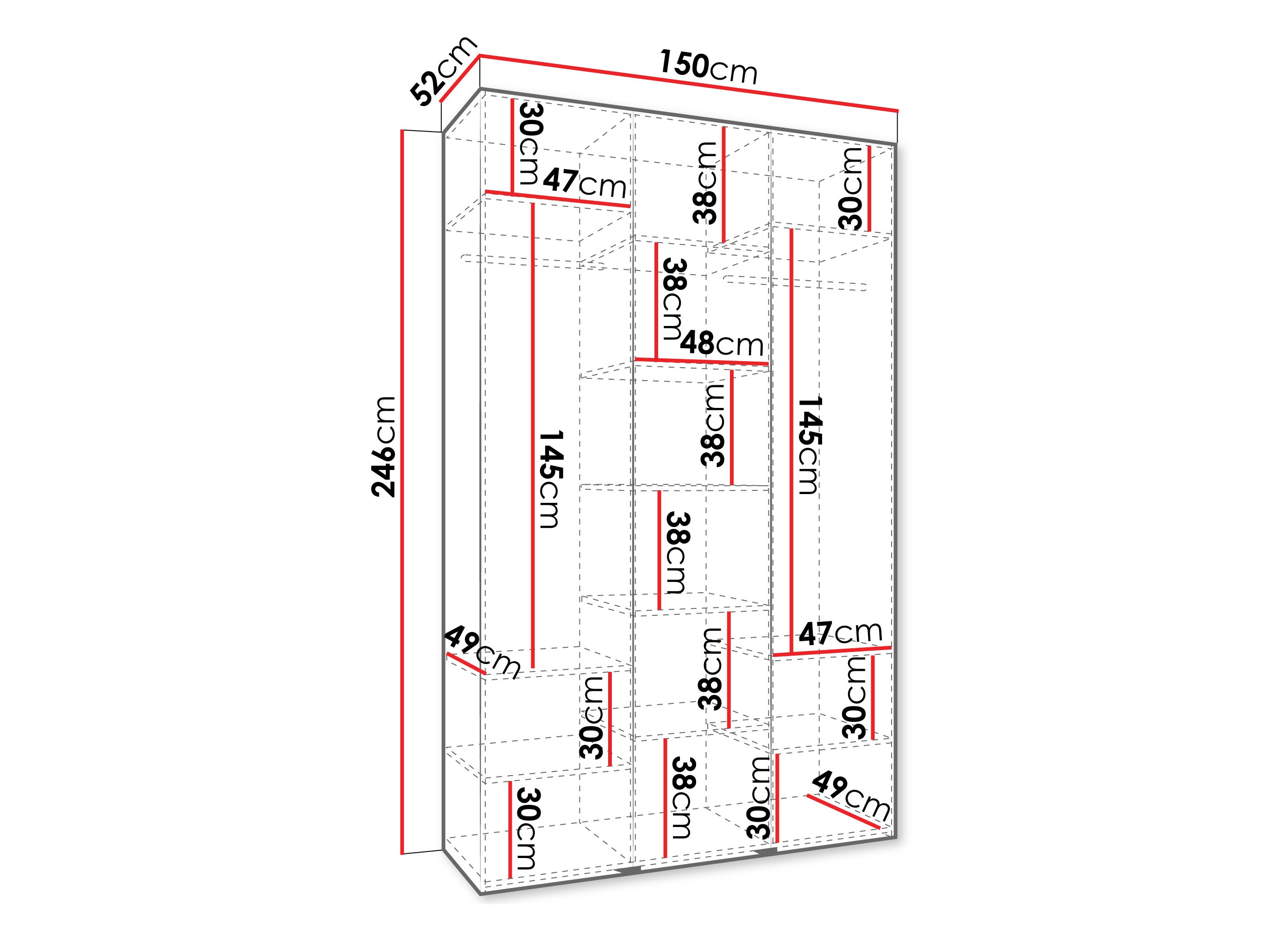 Riidekapp Hartford 563 (Kašmiir)
