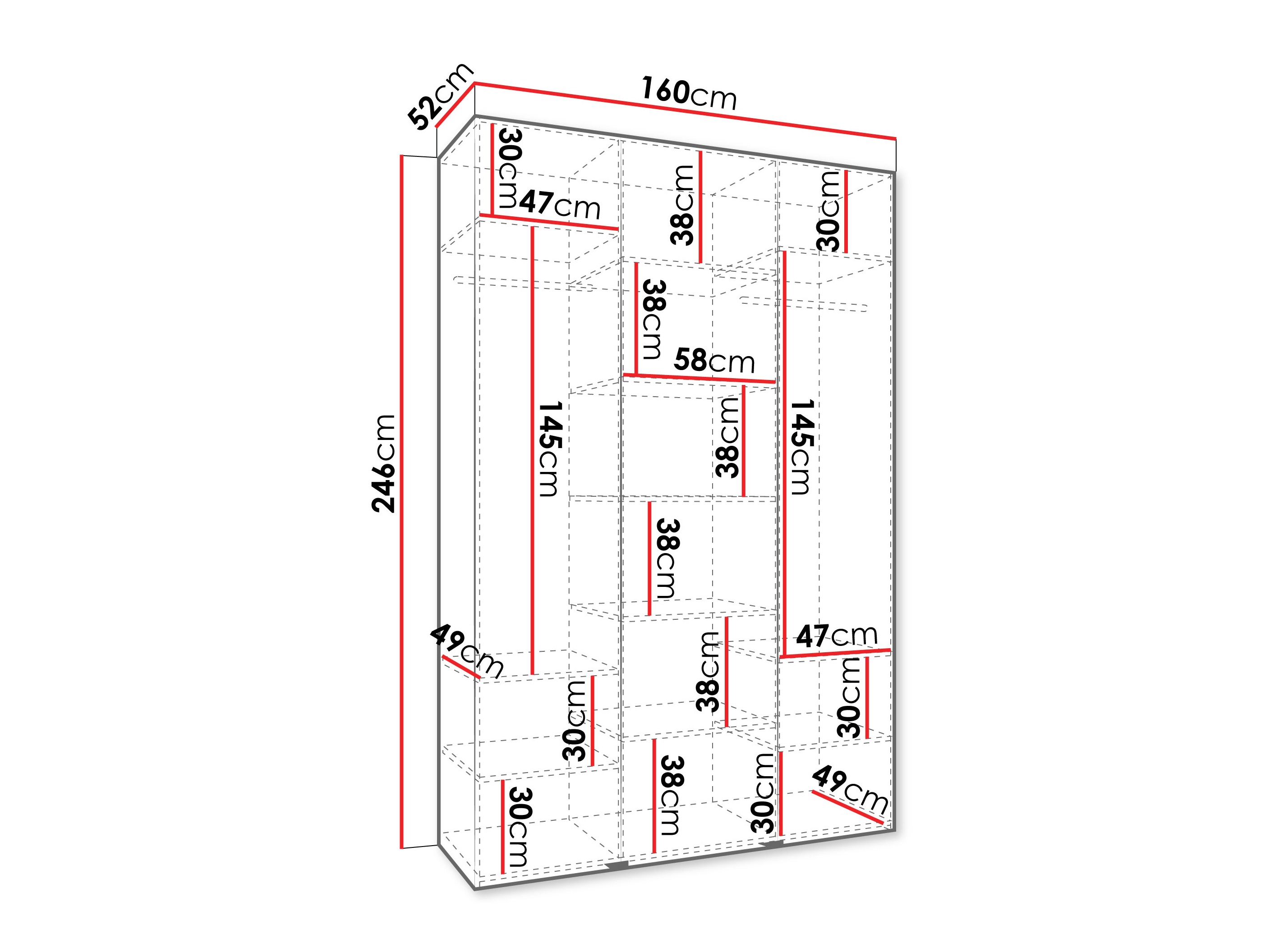 Riidekapp Hartford 563 (Kašmiir)