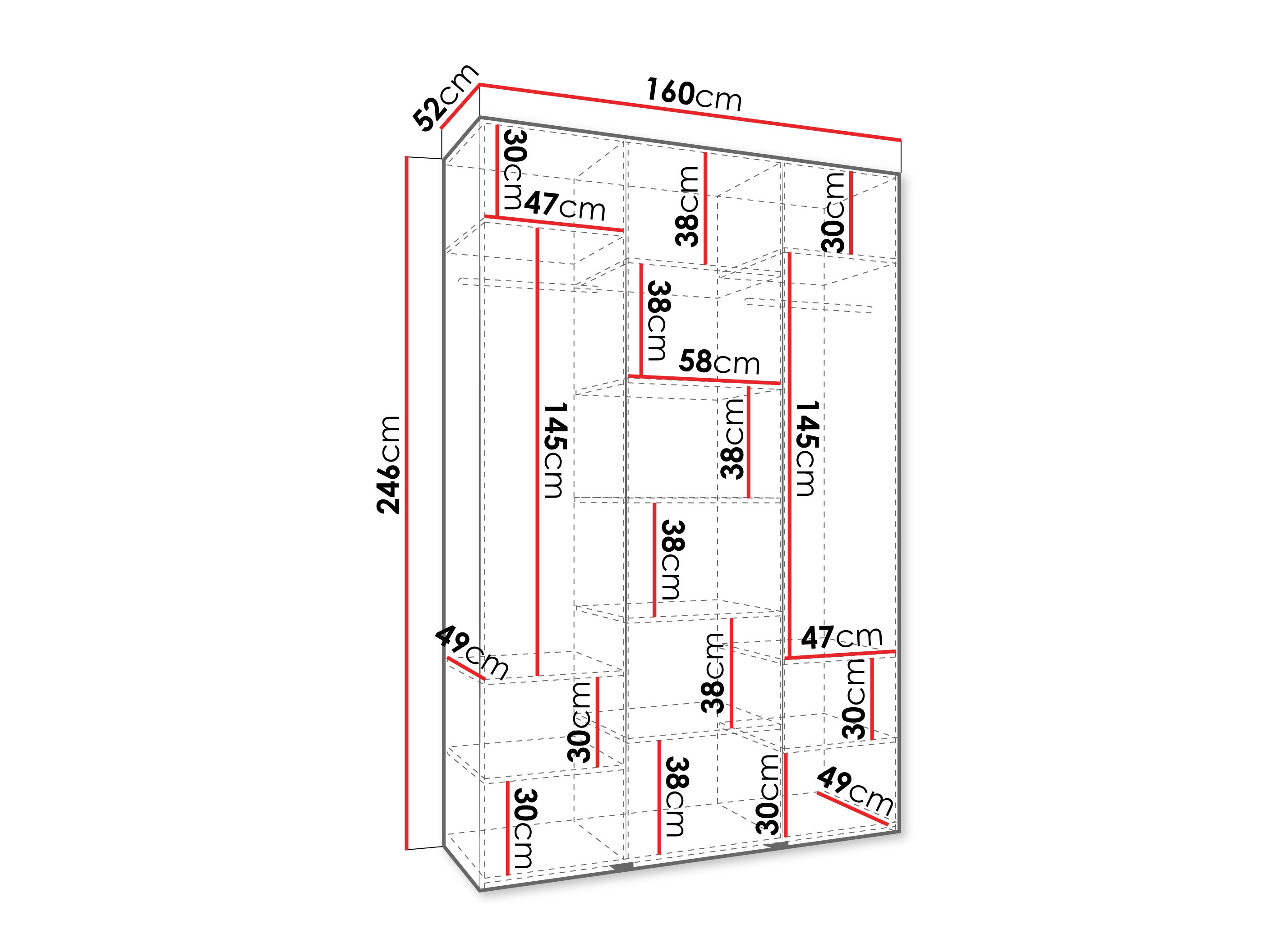 Riidekapp Hartford 563 (Kašmiir)