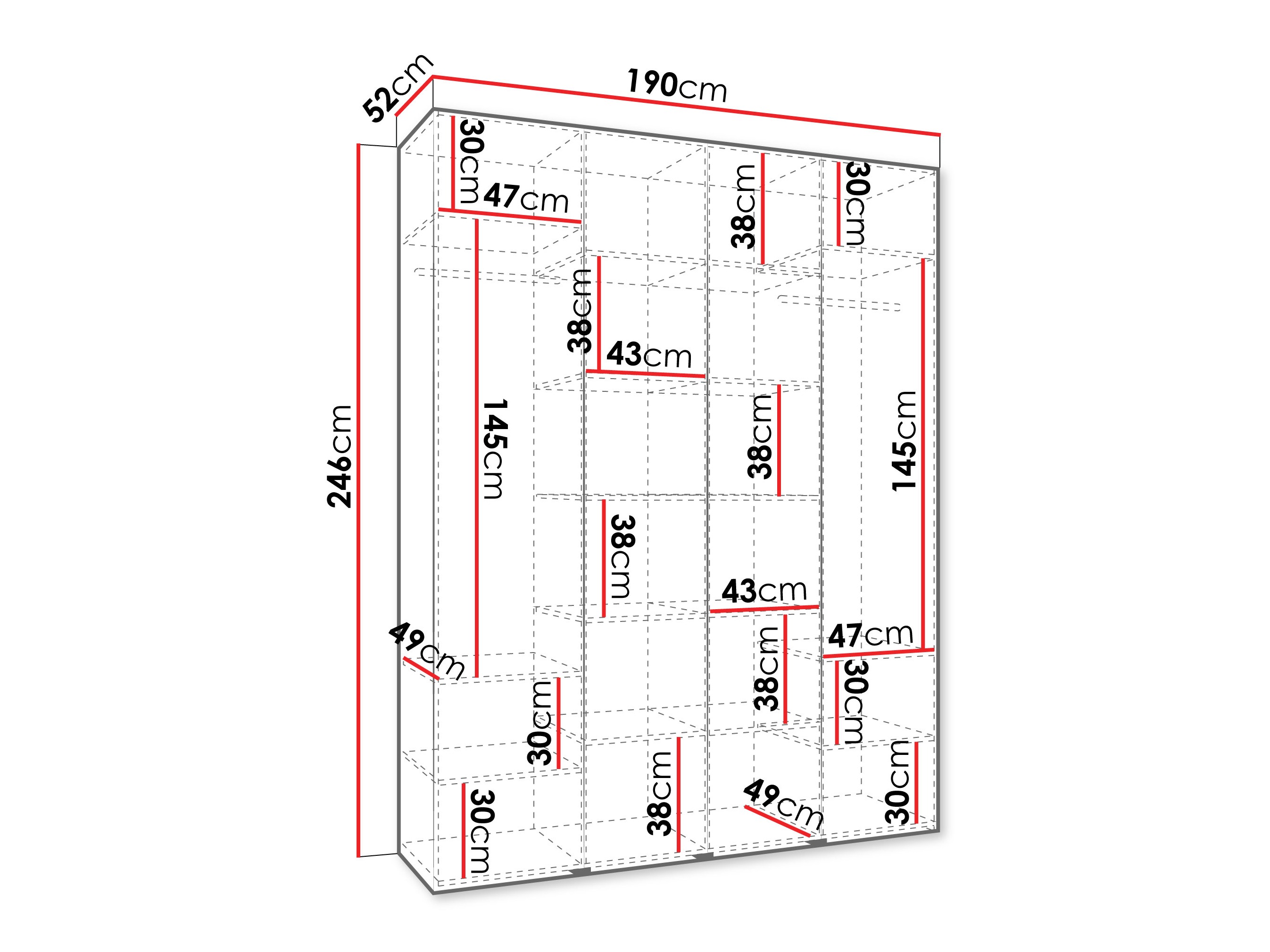Riidekapp Hartford 564 (Kašmiir)