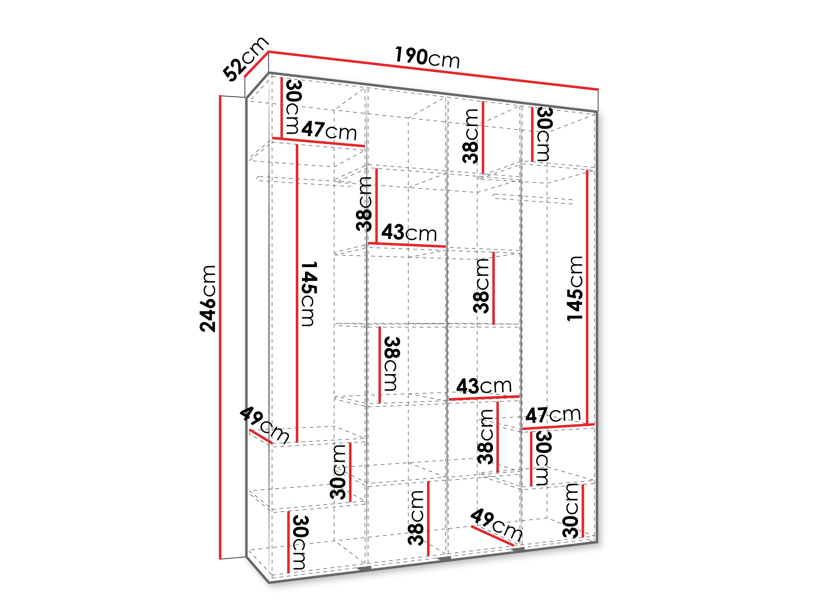 Riidekapp Hartford 564 (Kašmiir)