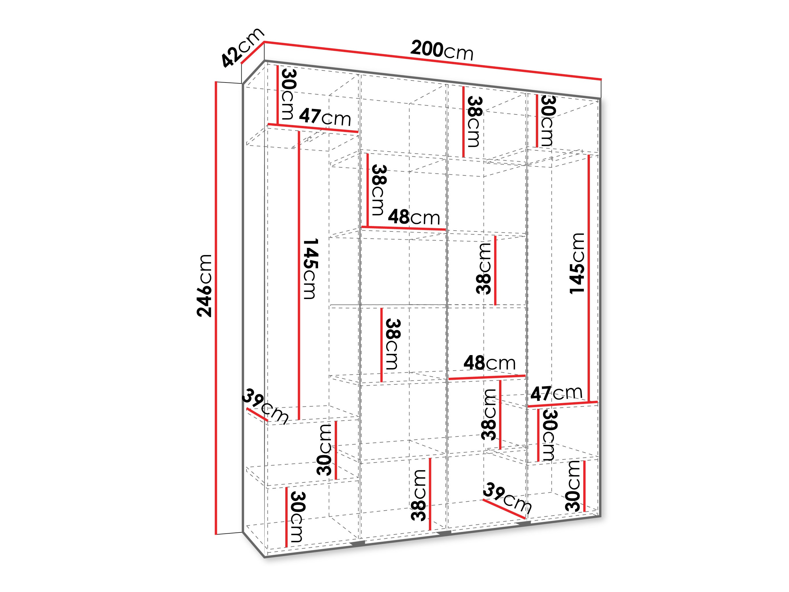 Riidekapp Hartford 564 (Kašmiir)