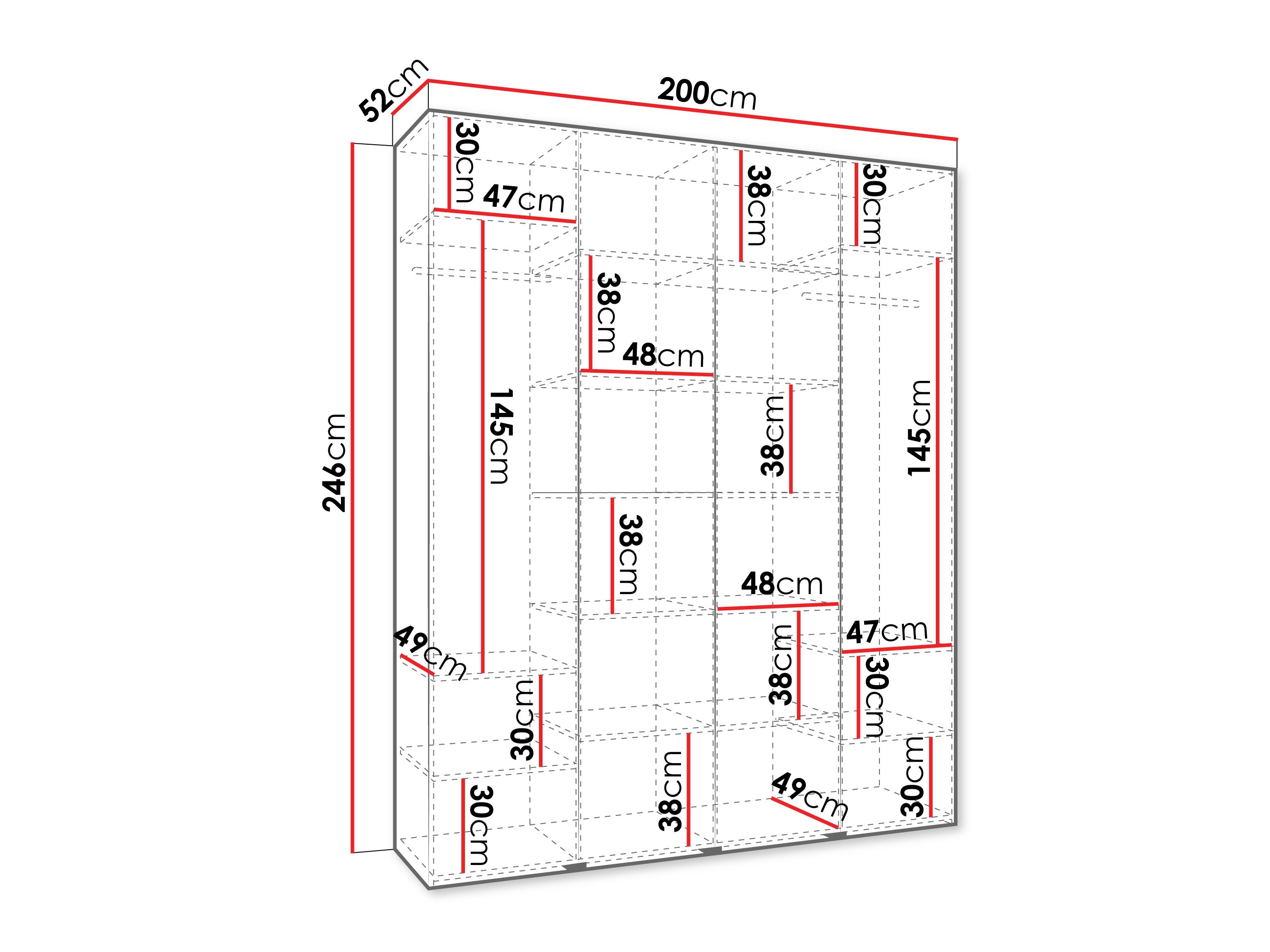 Riidekapp Hartford 564 (Kašmiir)