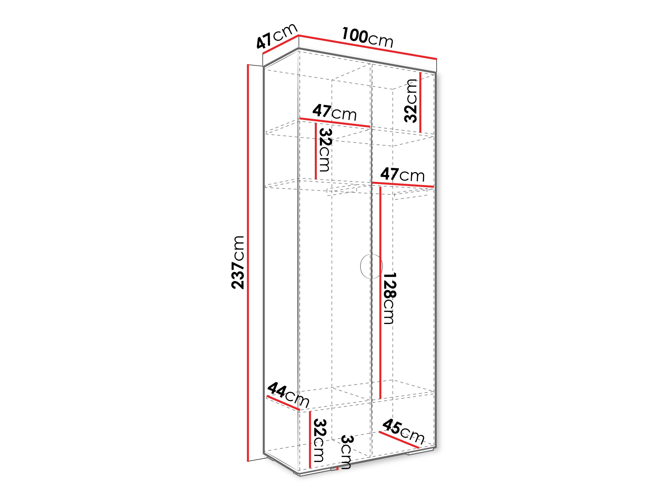 Riidekapp Hartford 566 (Must)
