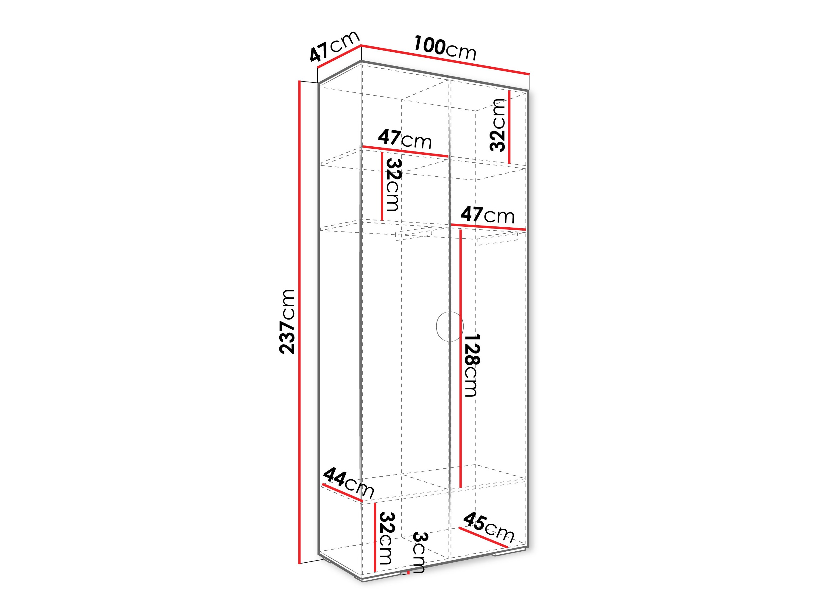 Riidekapp Hartford 566 (Must)
