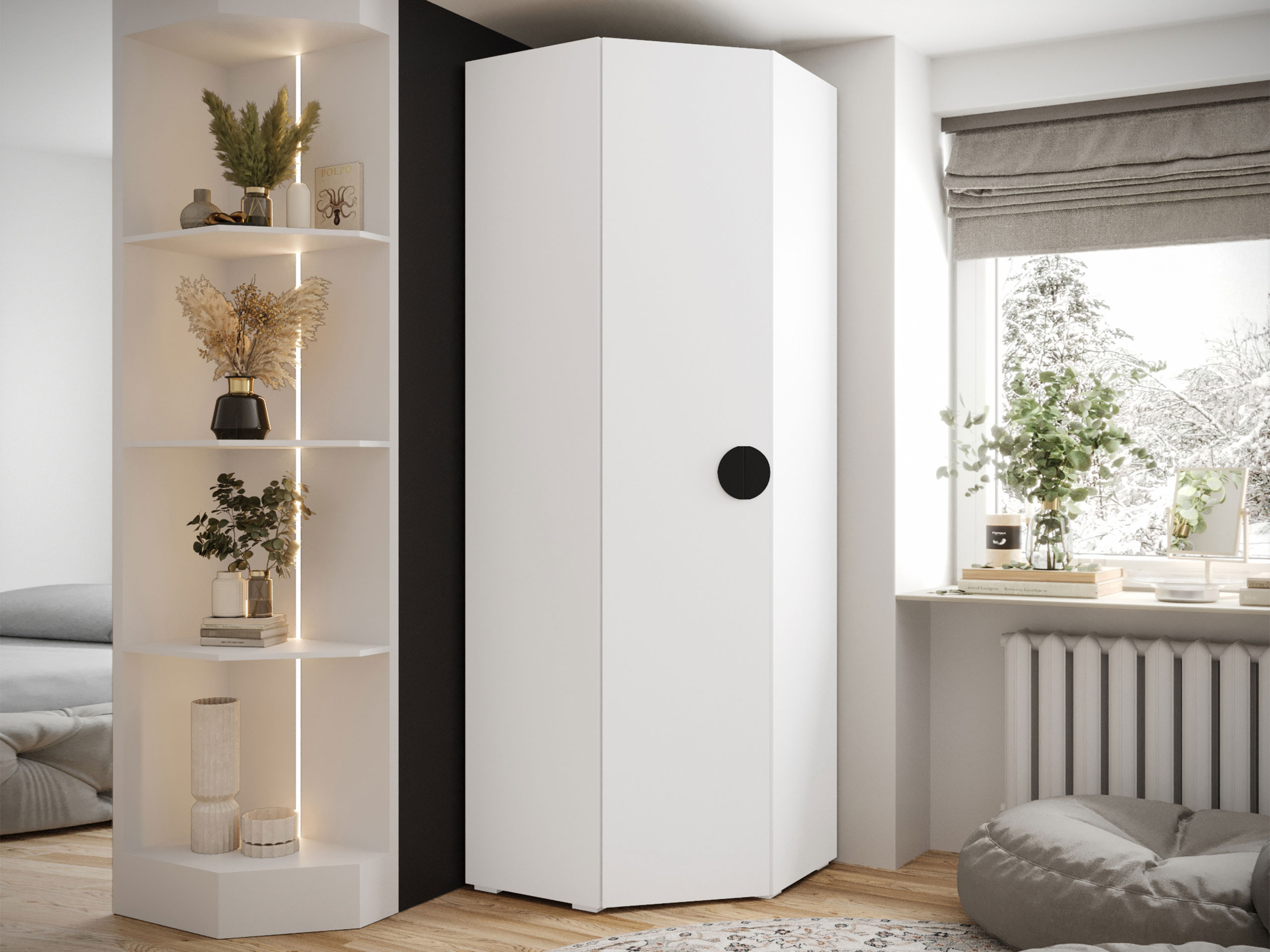 Nurgariidekapp Hartford 568 (Valge)