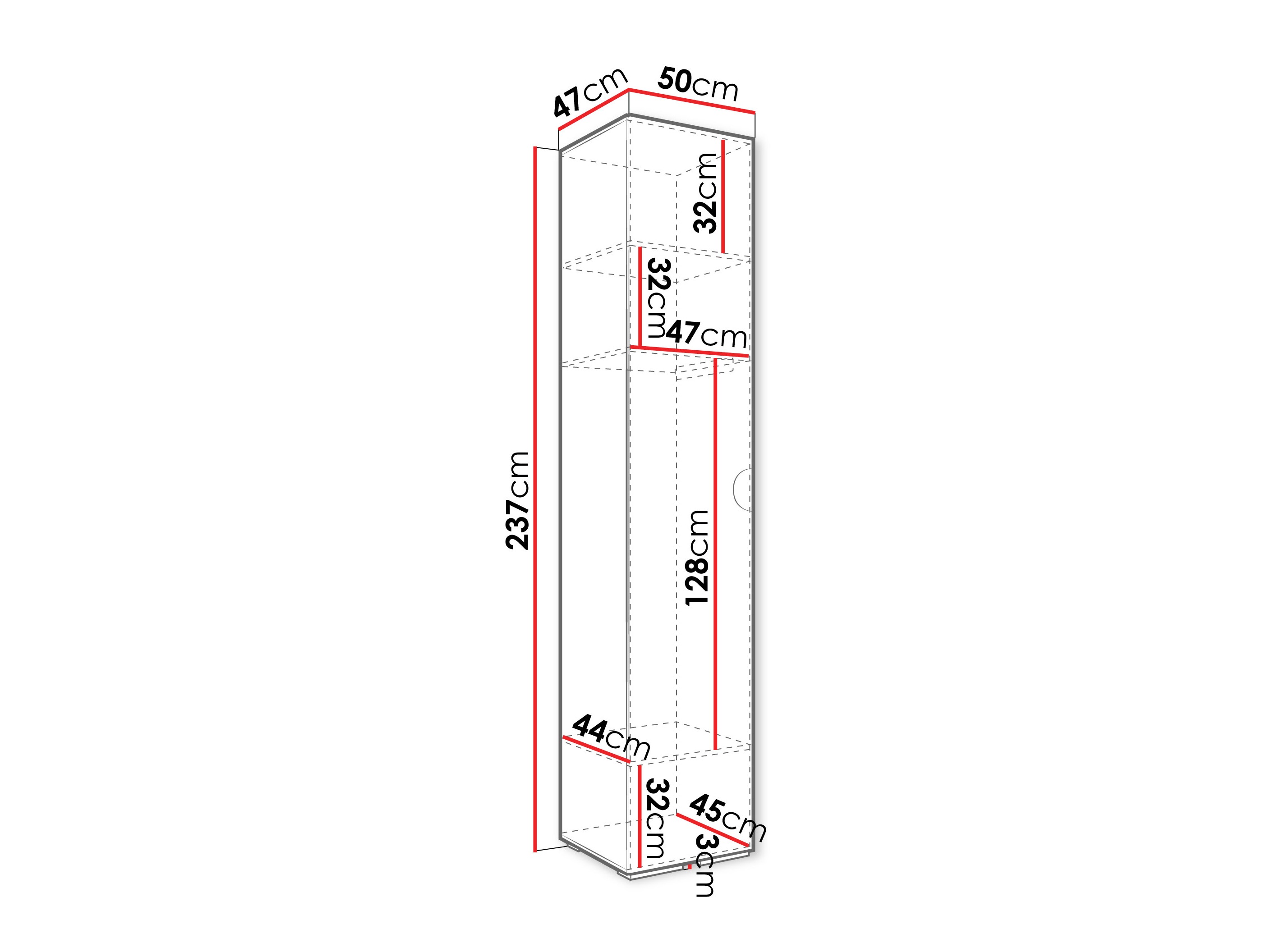 Riidekapp Hartford 567 (Must)