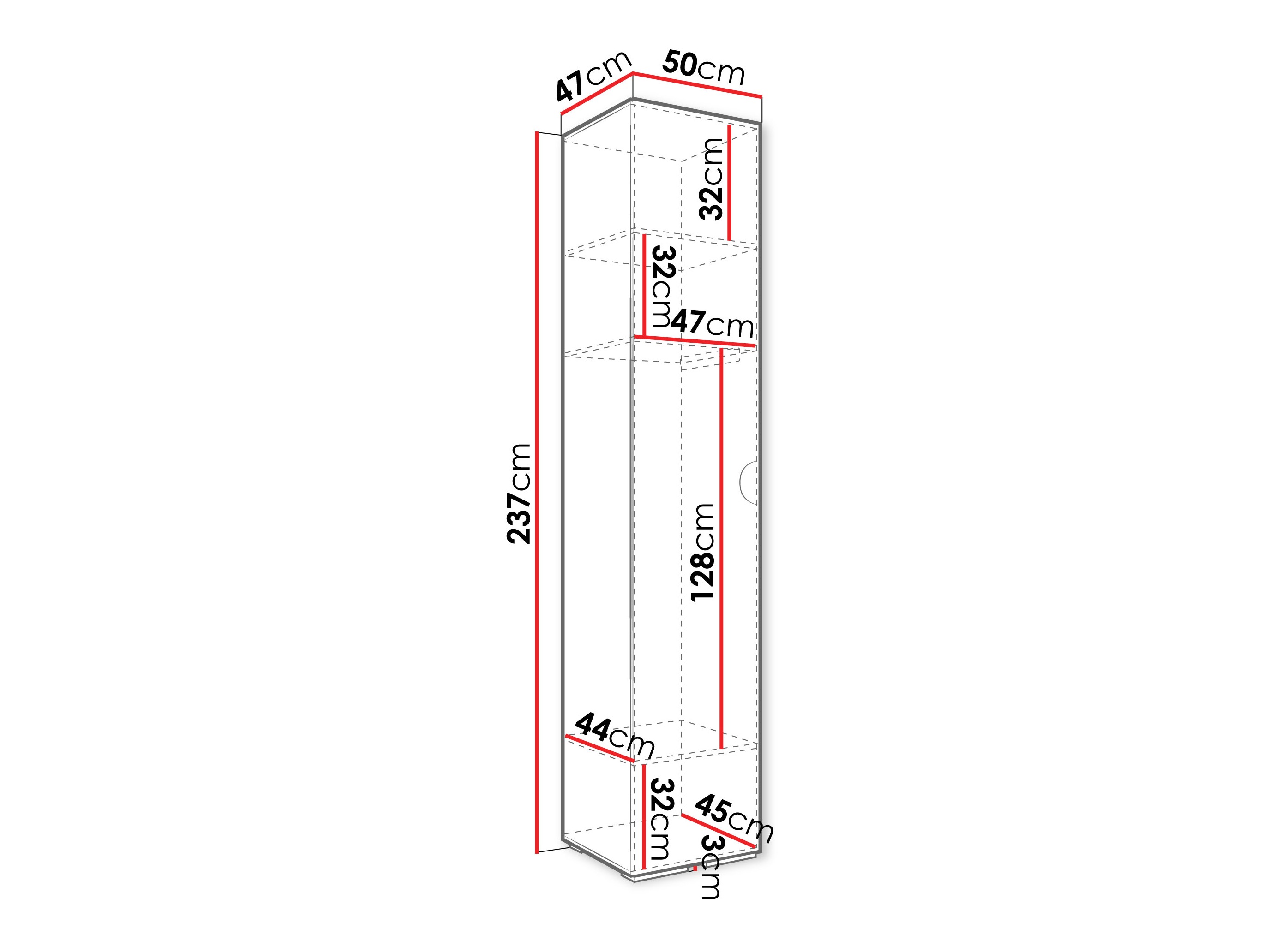 Riidekapp Hartford 567 (Must)