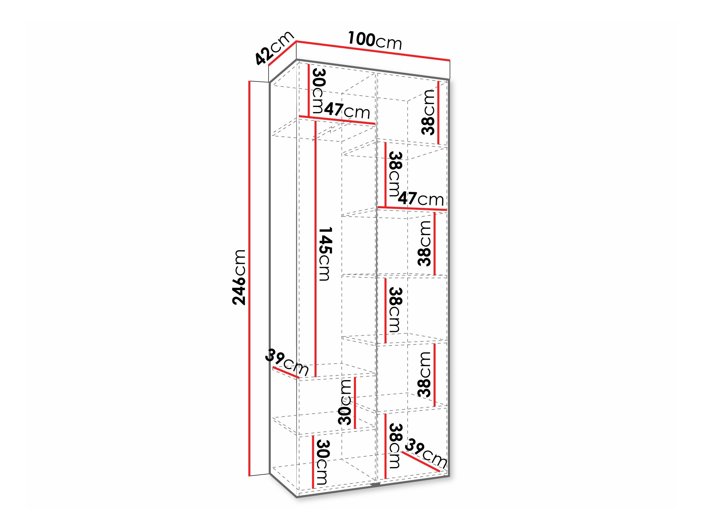 Riidekapp Hartford 569 (Valge)
