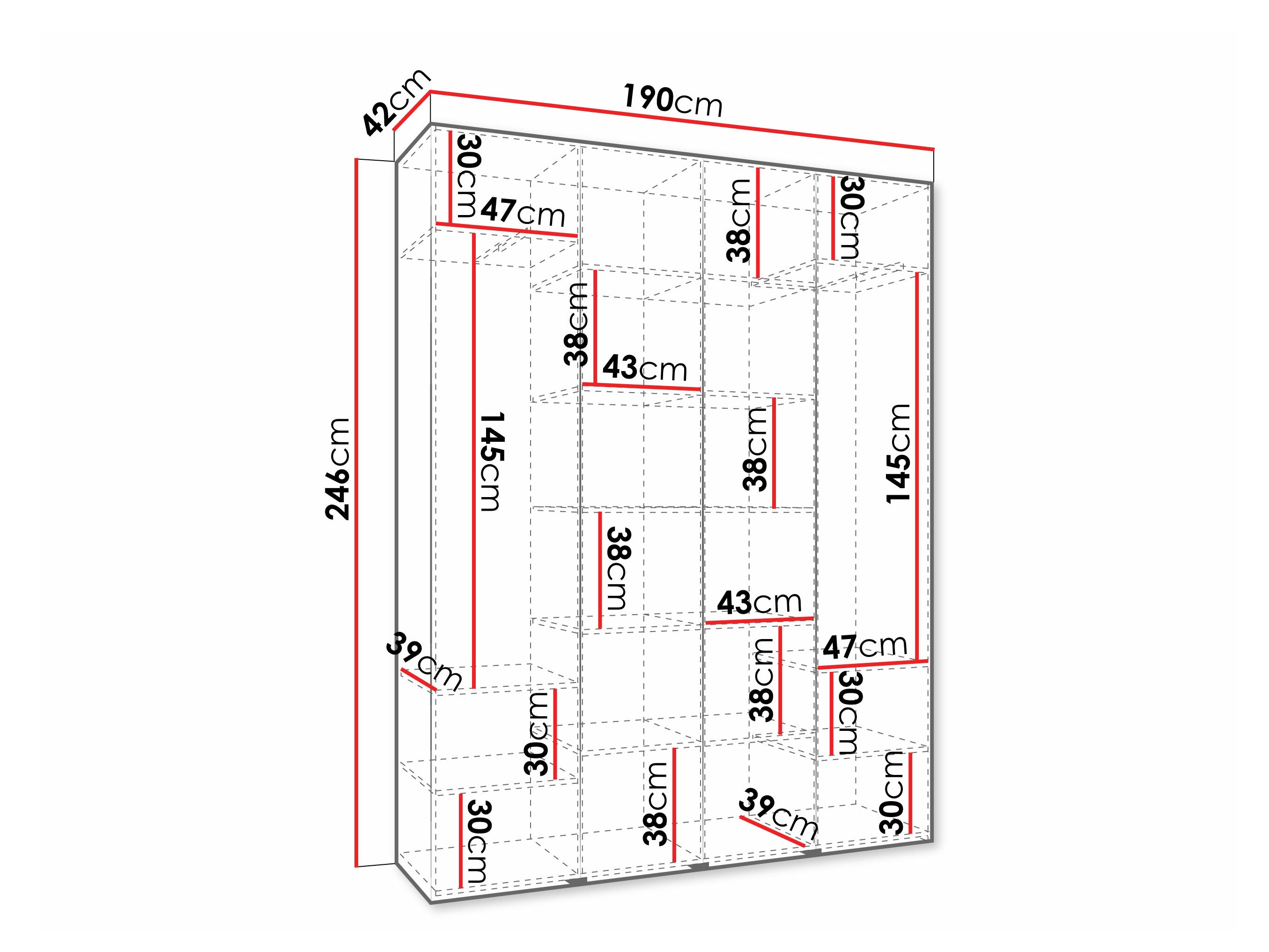 Riidekapp Hartford 570 (Kašmiir)