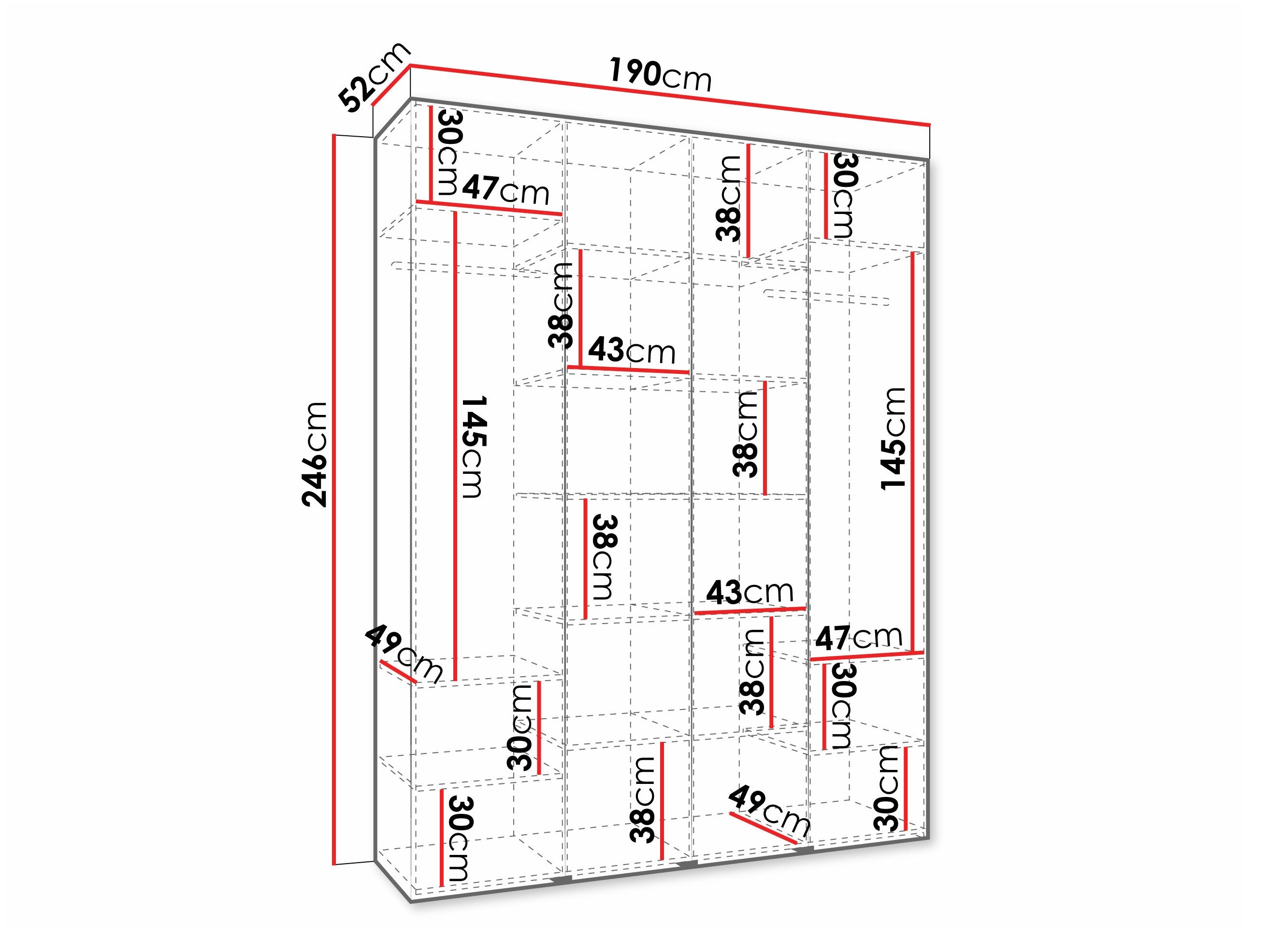 Riidekapp Hartford 570 (Kašmiir)