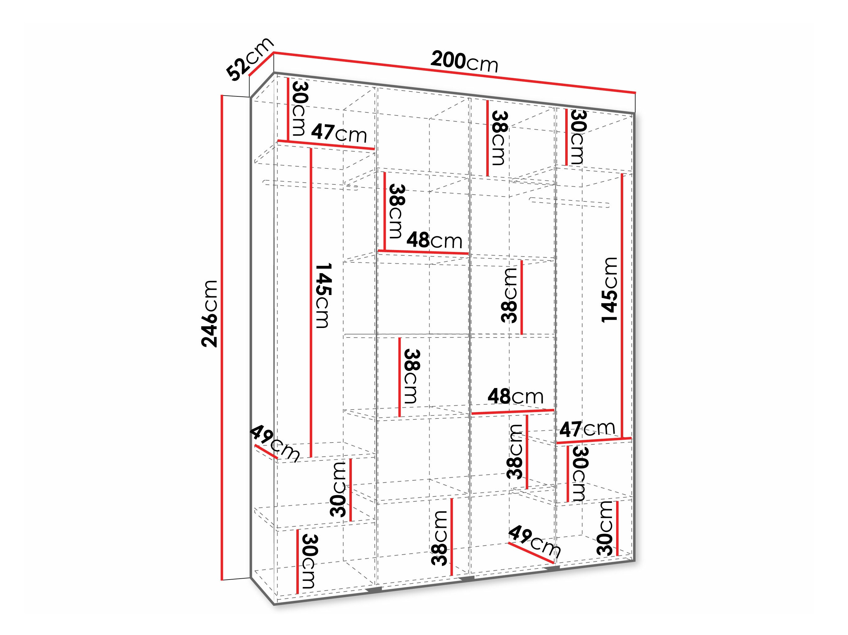 Riidekapp Hartford 570 (Kašmiir)