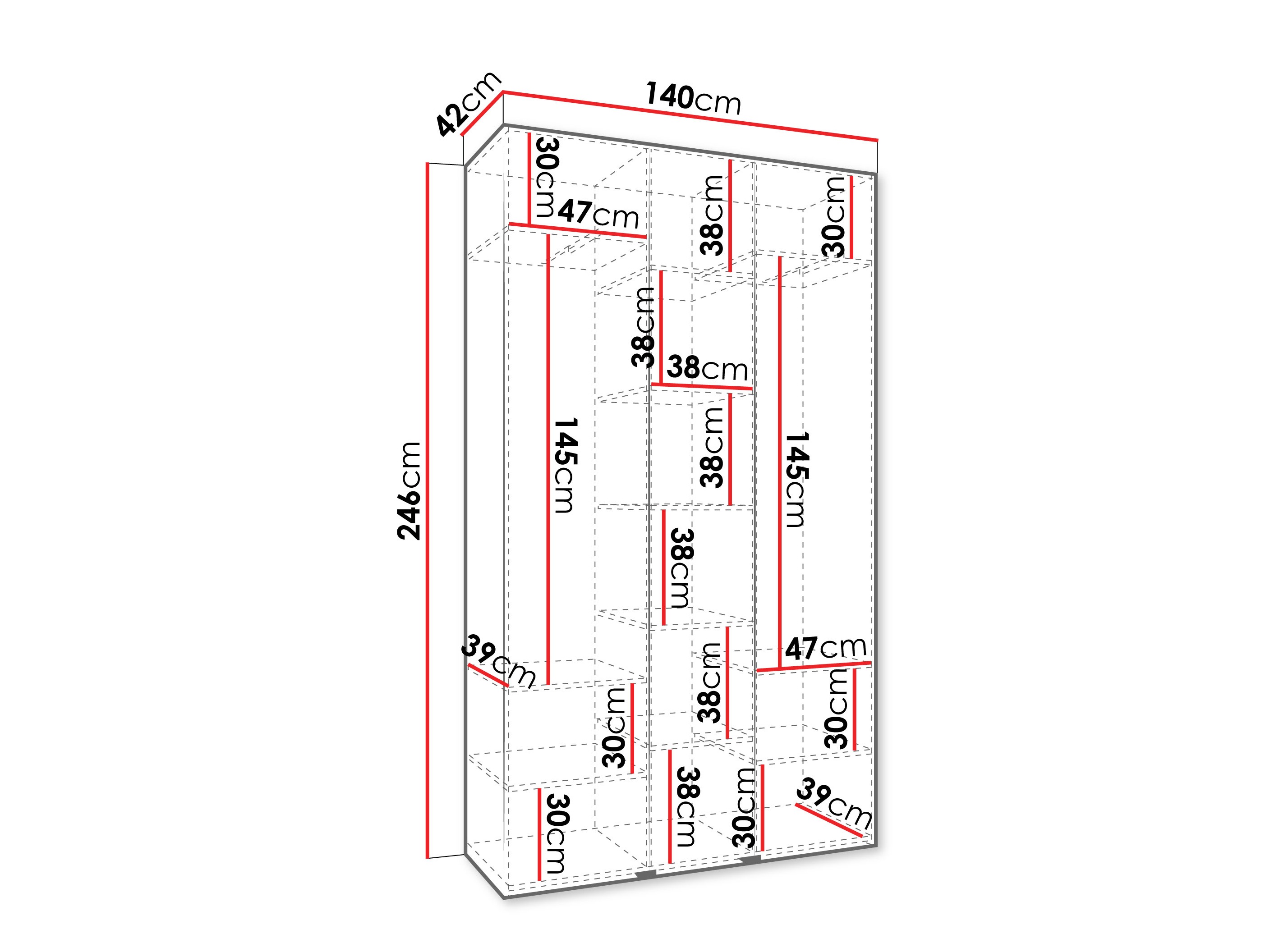 Riidekapp Hartford 571 (Kašmiir)