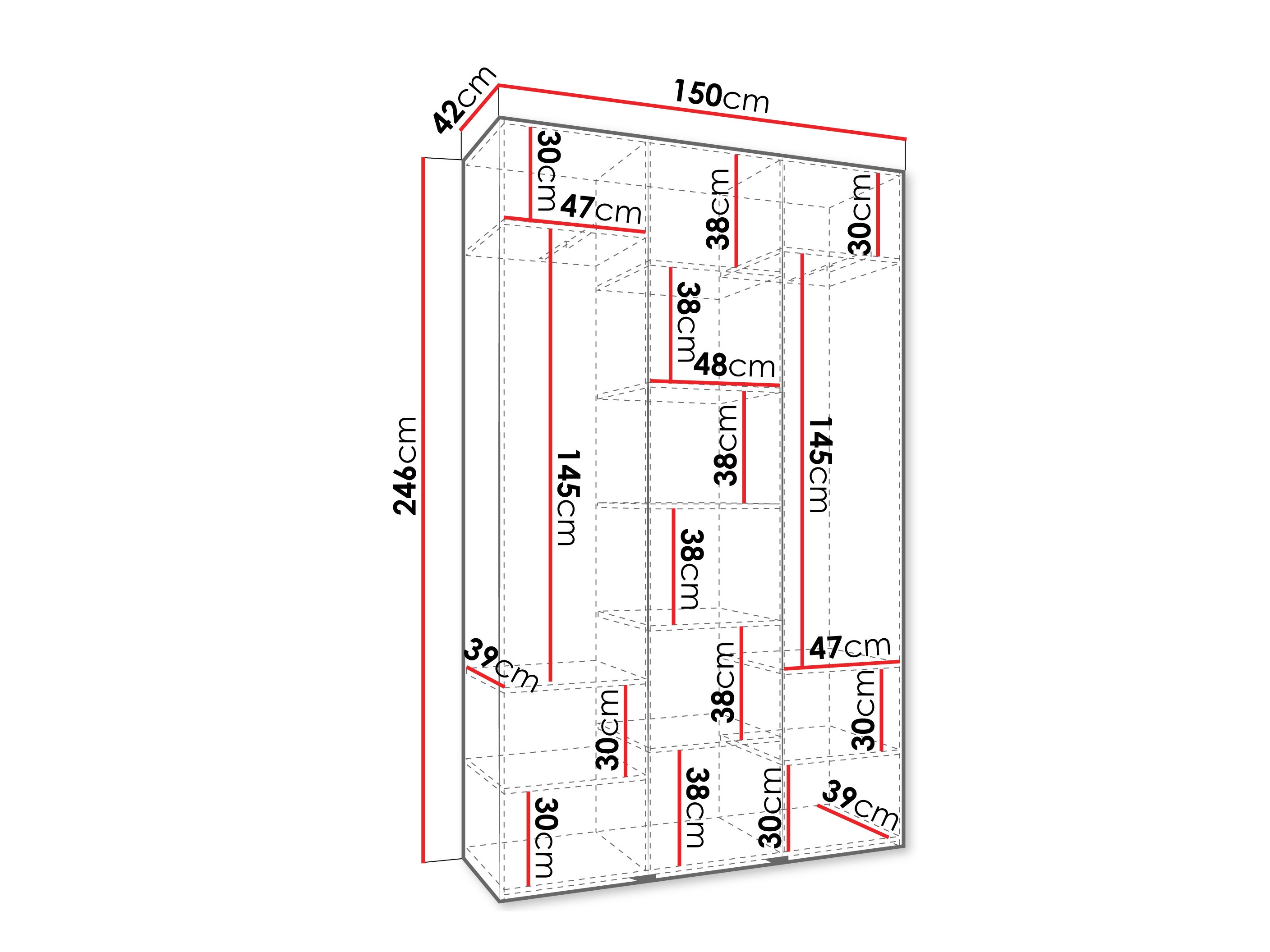 Riidekapp Hartford 571 (Kašmiir)