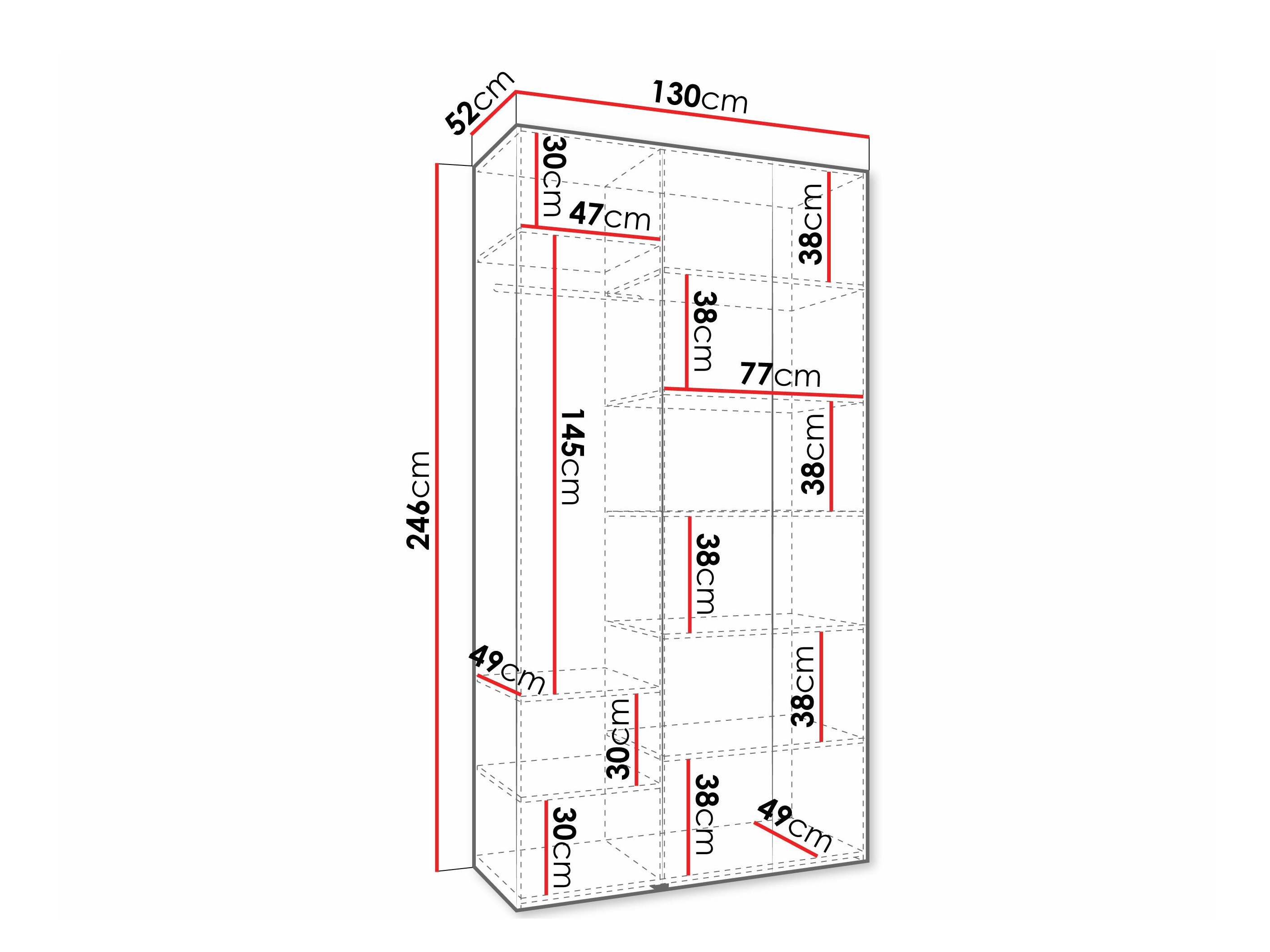 Riidekapp Hartford 571 (Valge)