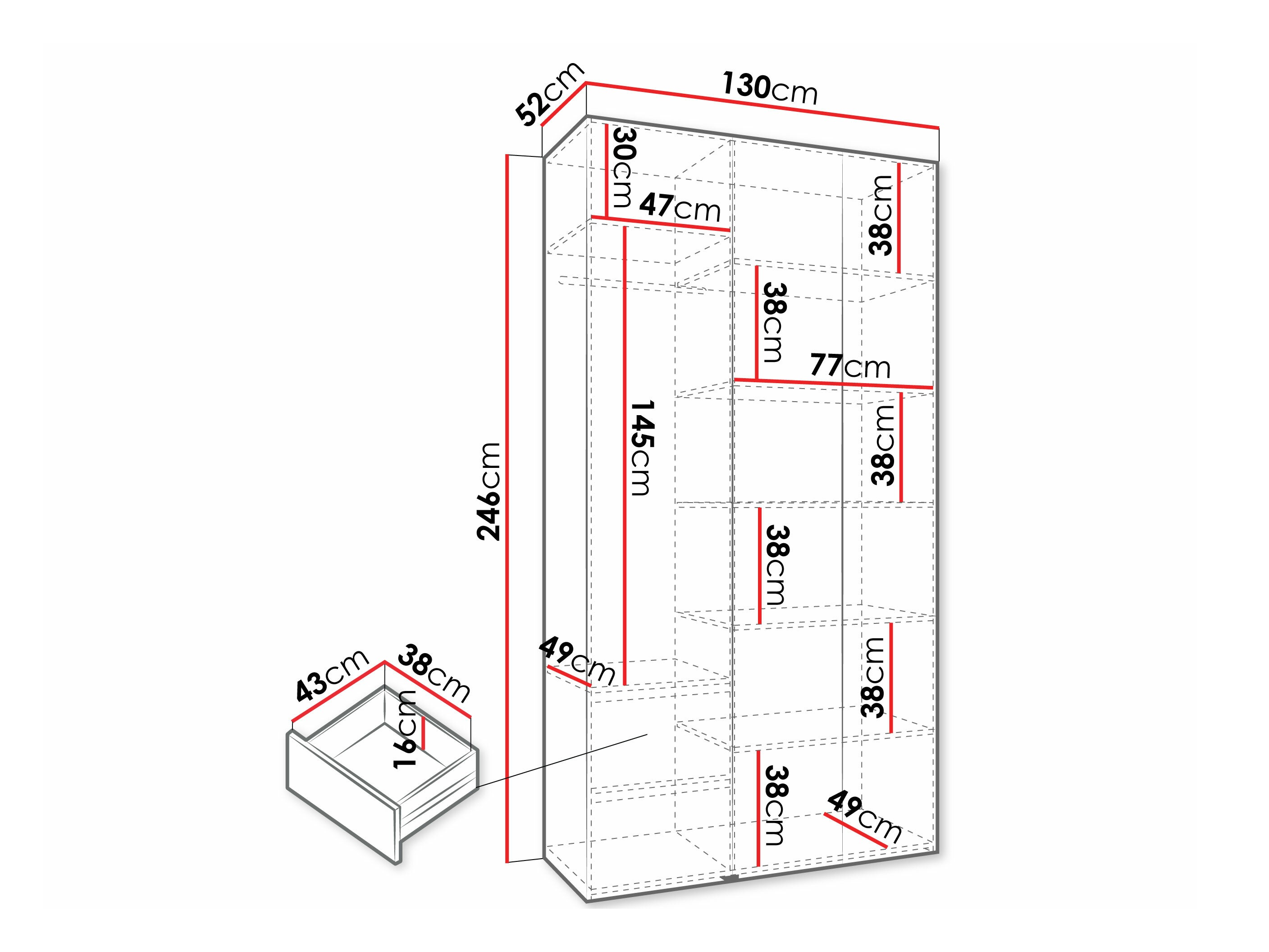 Riidekapp Hartford 571 (Kašmiir)