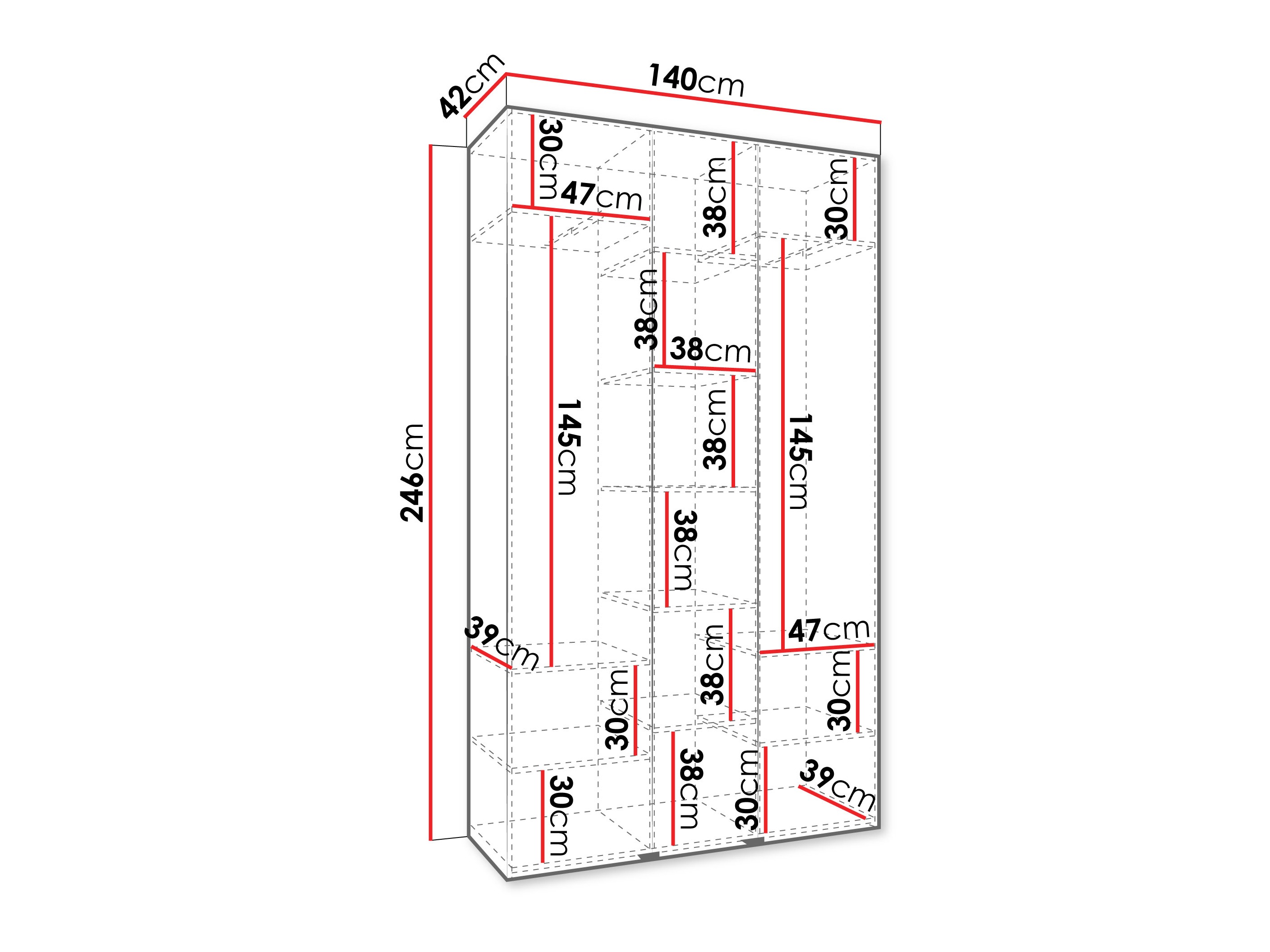 Riidekapp Hartford 571 (Kašmiir)