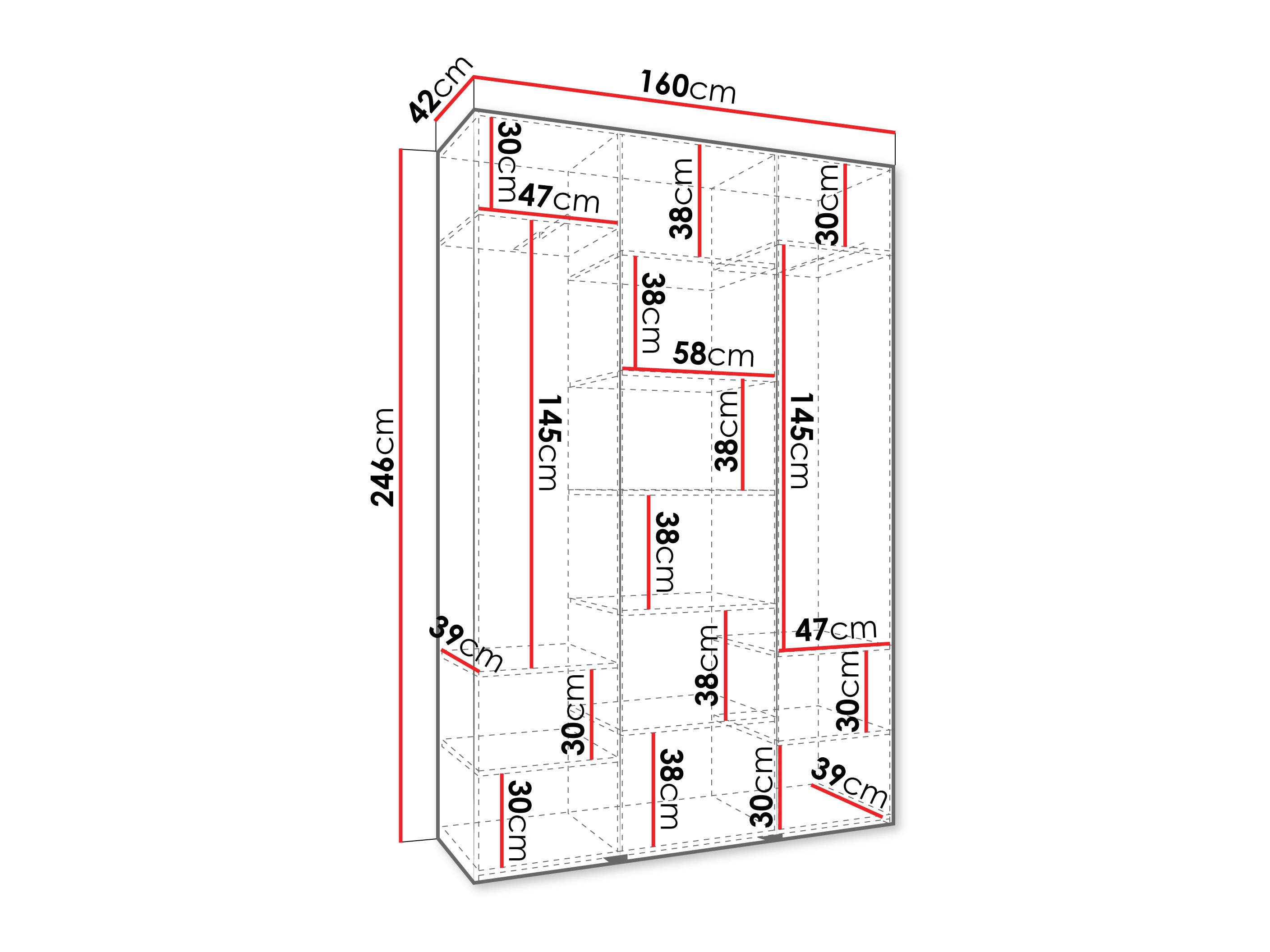 Riidekapp Hartford 571 (Kašmiir)