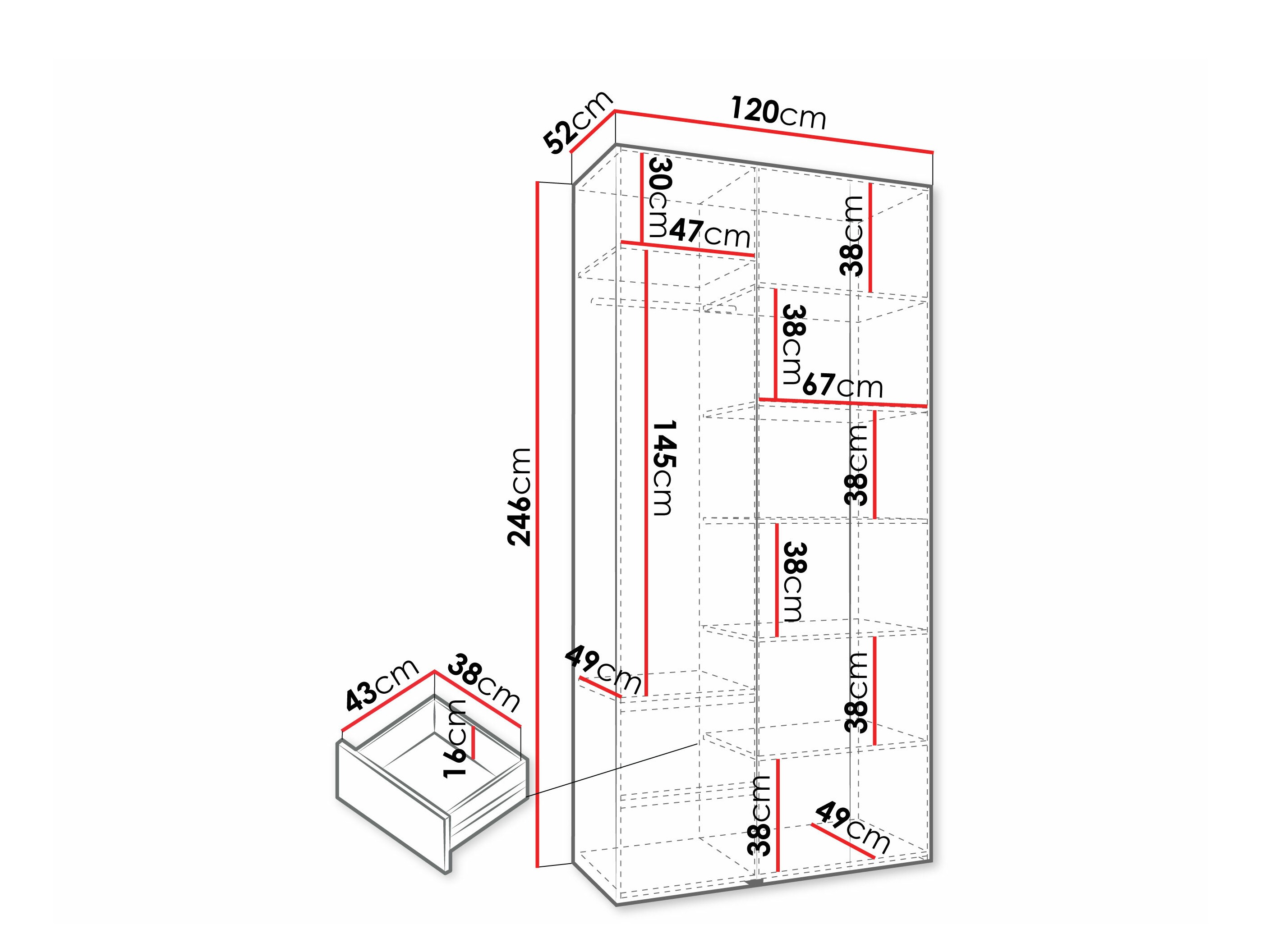 Riidekapp Hartford 573 (Kašmiir)