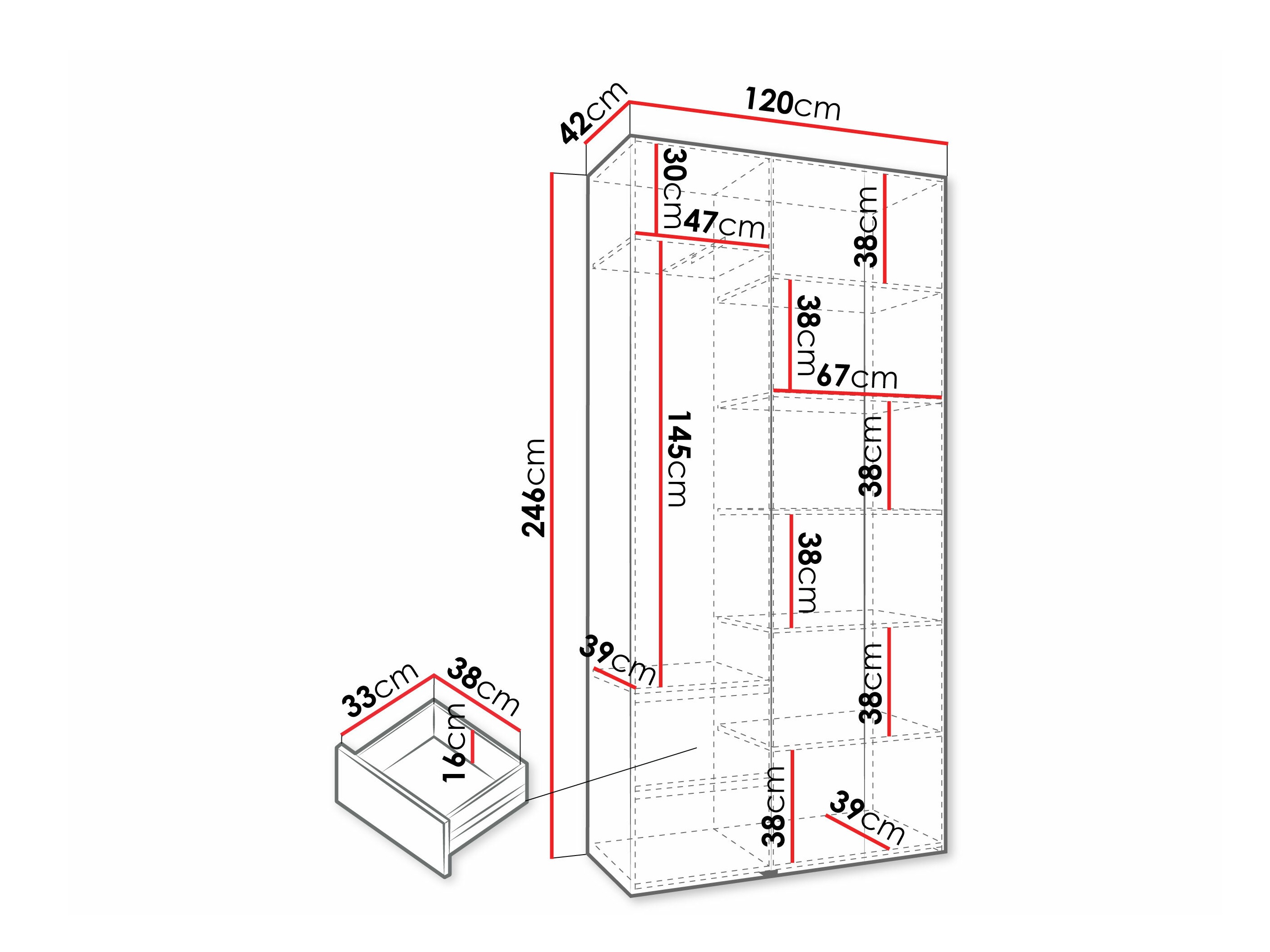 Riidekapp Hartford 573 (Kašmiir)
