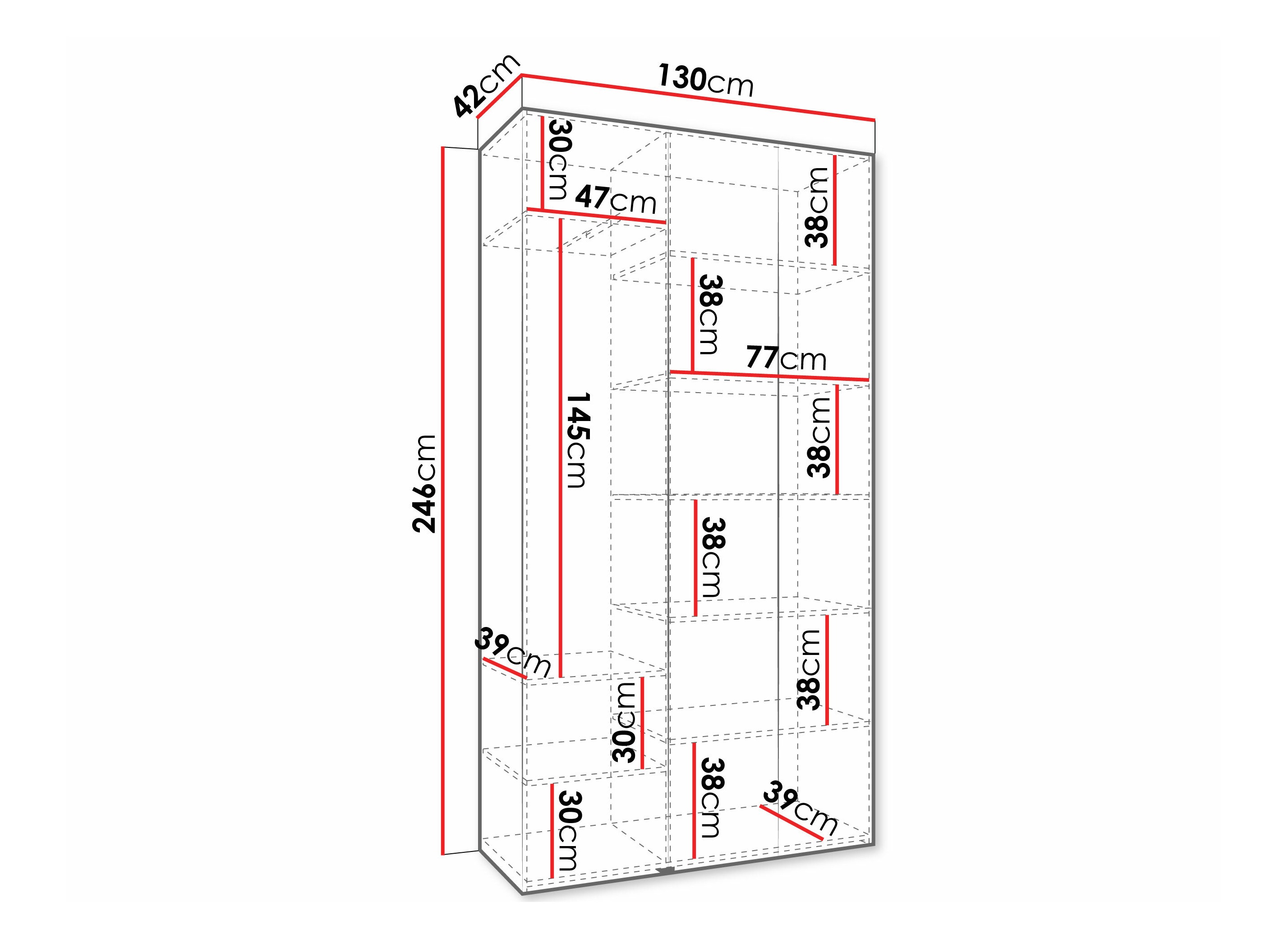 Riidekapp Hartford 573 (Kašmiir)