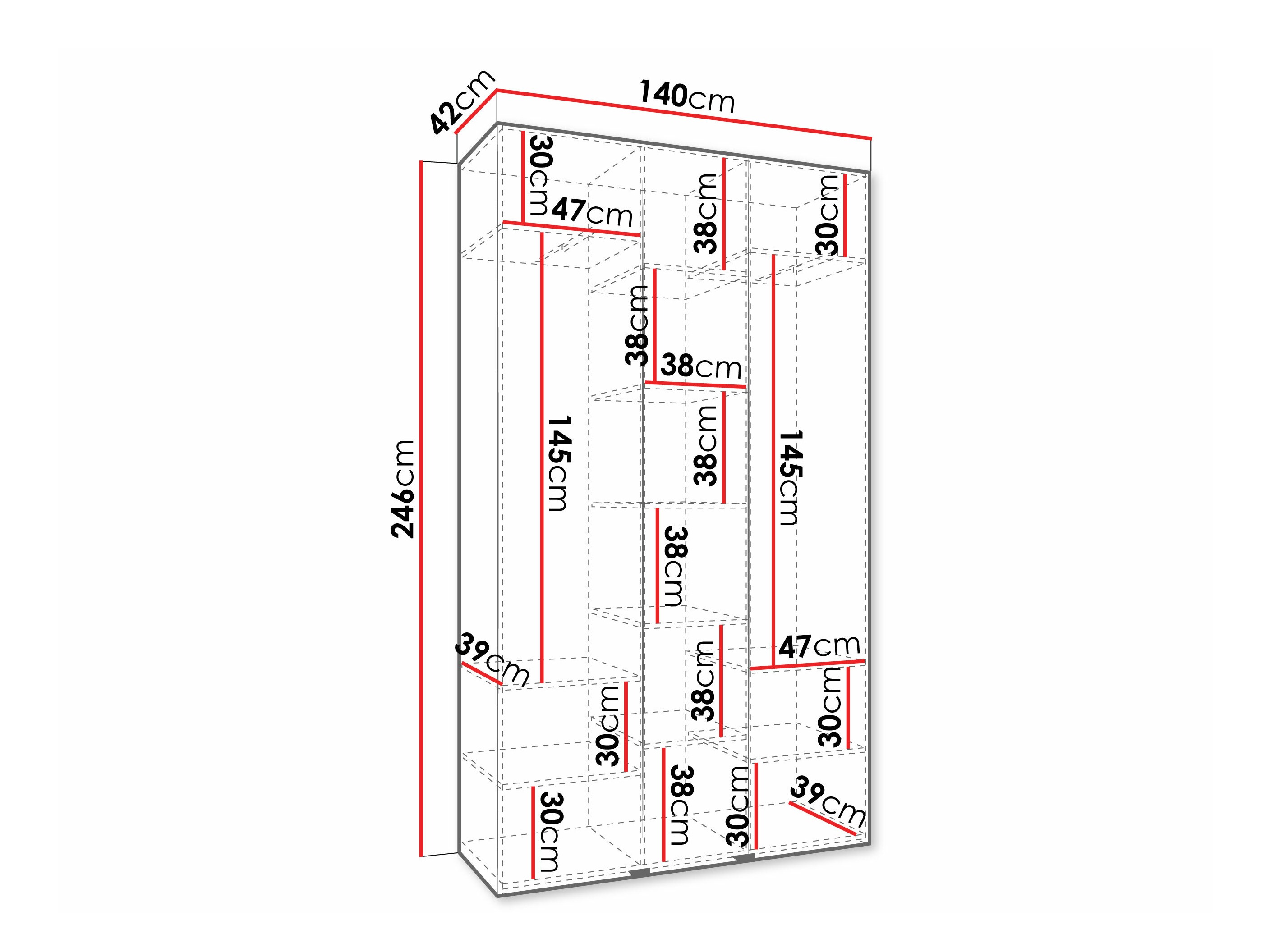 Riidekapp Hartford 573 (Kašmiir)