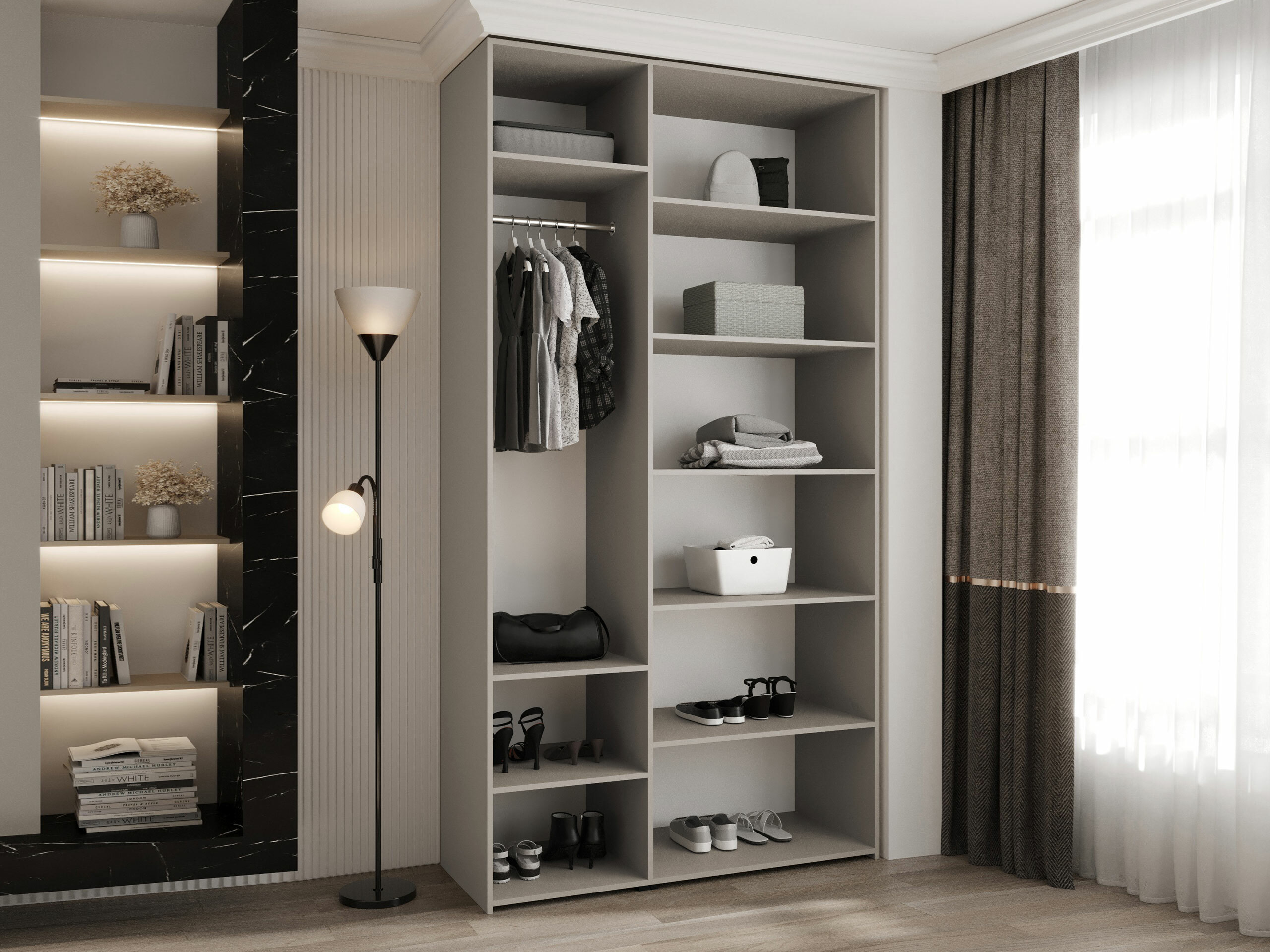 Riidekapp Hartford 573 (Valge)