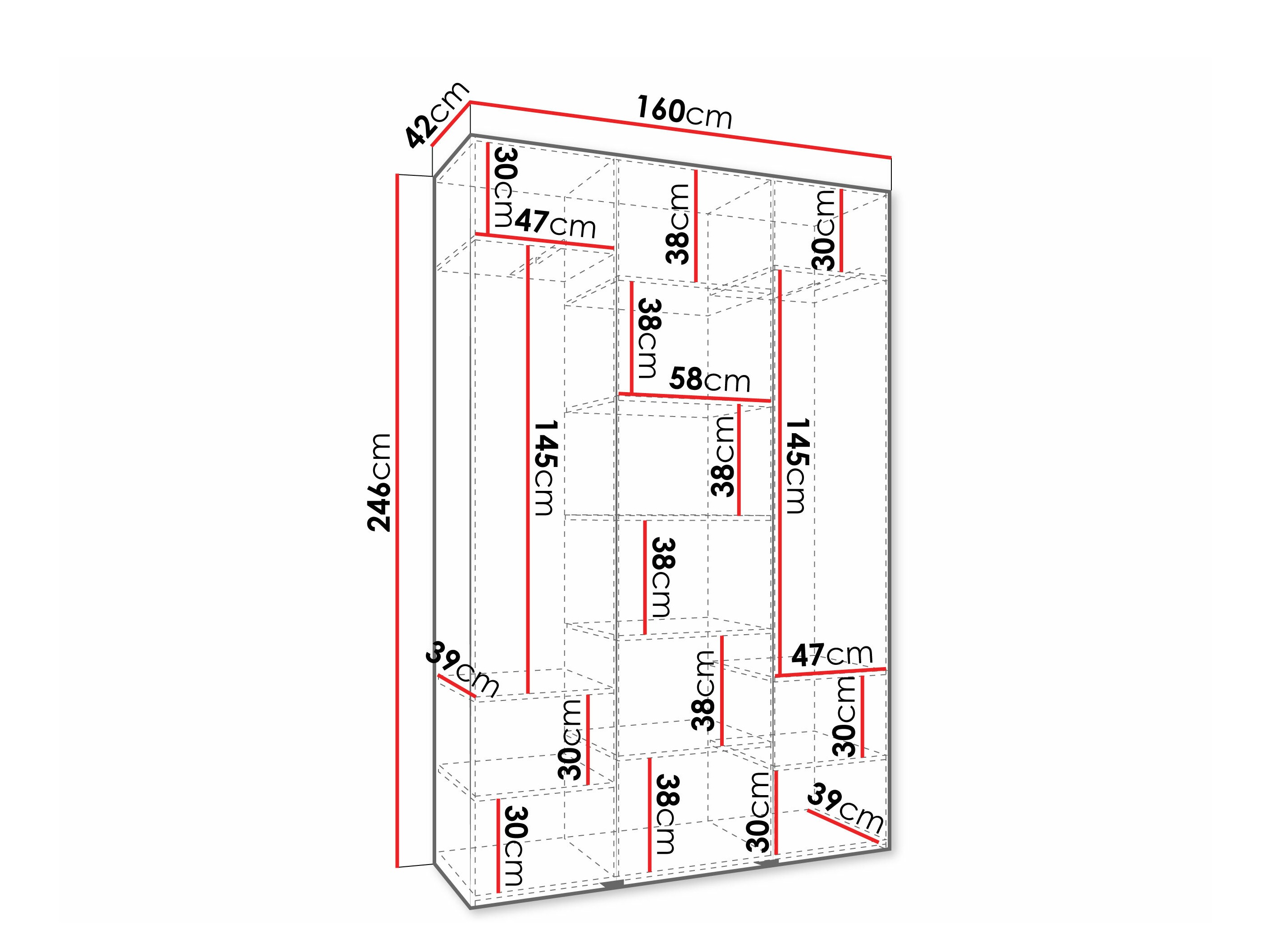 Riidekapp Hartford 573 (Kašmiir)