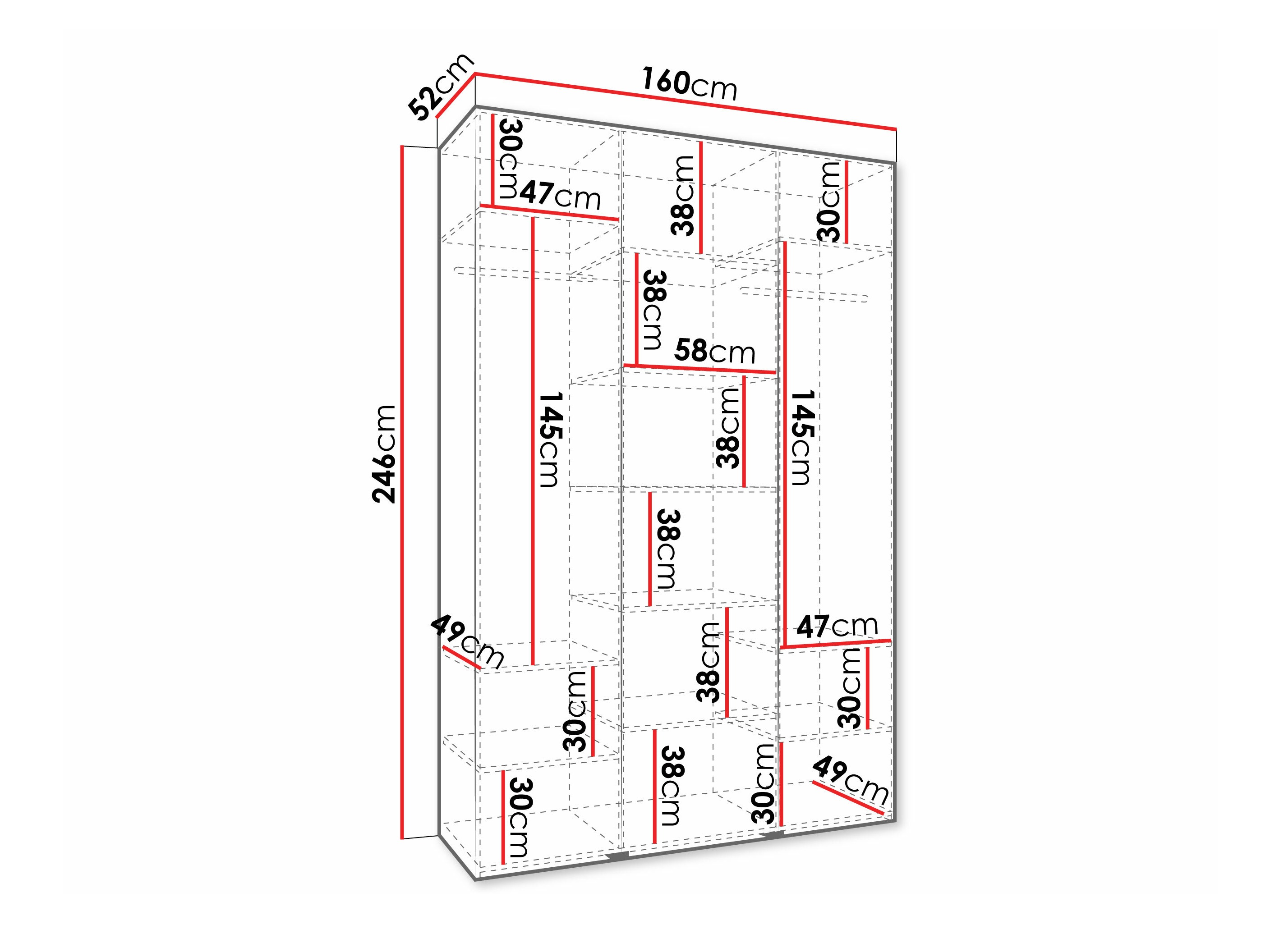 Riidekapp Hartford 573 (Kašmiir)