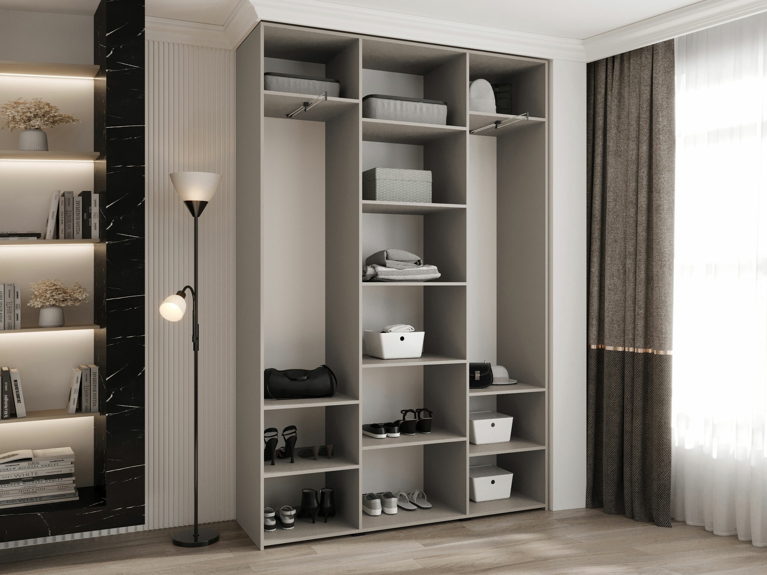 Riidekapp Hartford 573 (Valge)