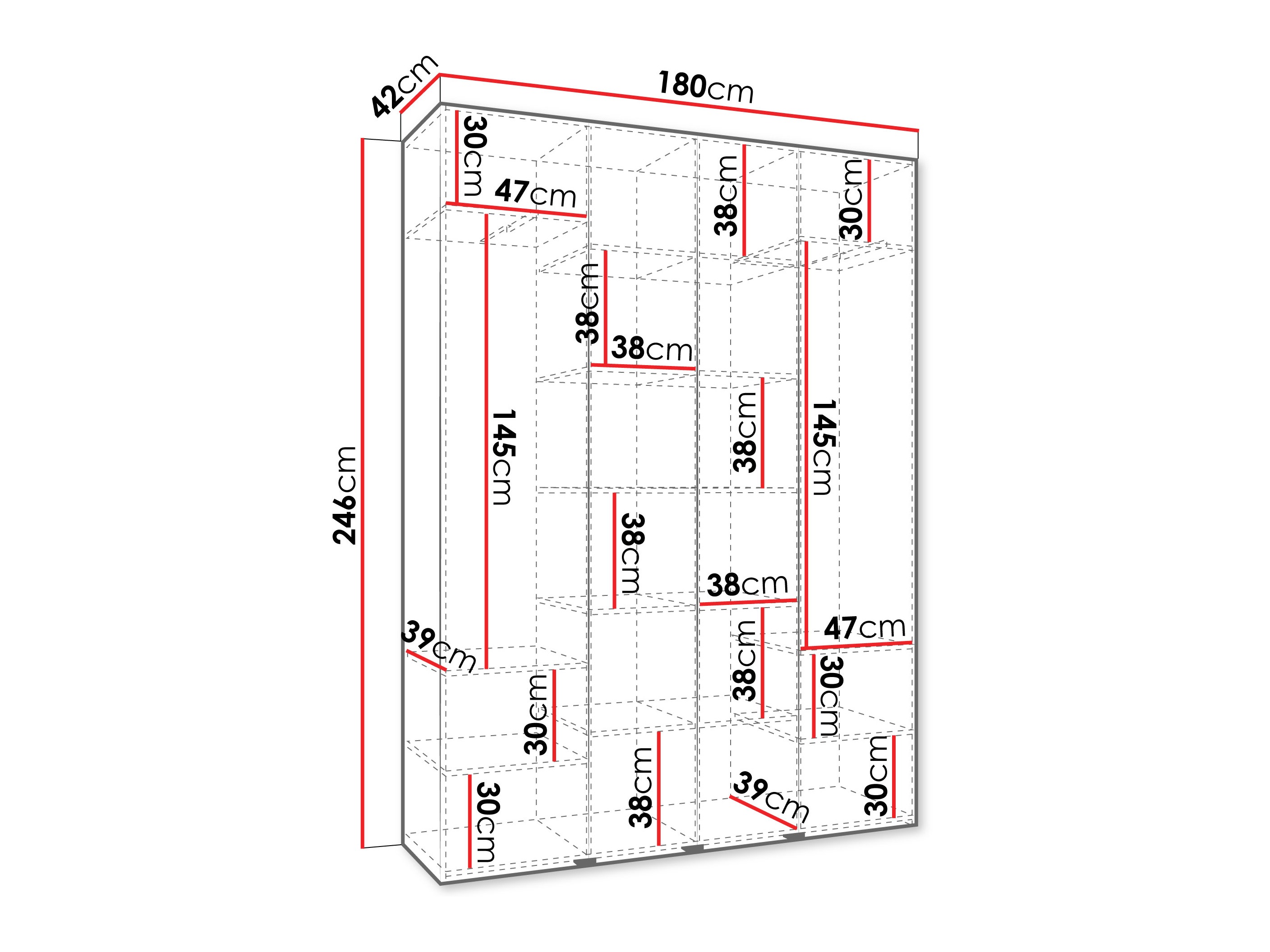 Riidekapp Hartford 574 (Kašmiir)