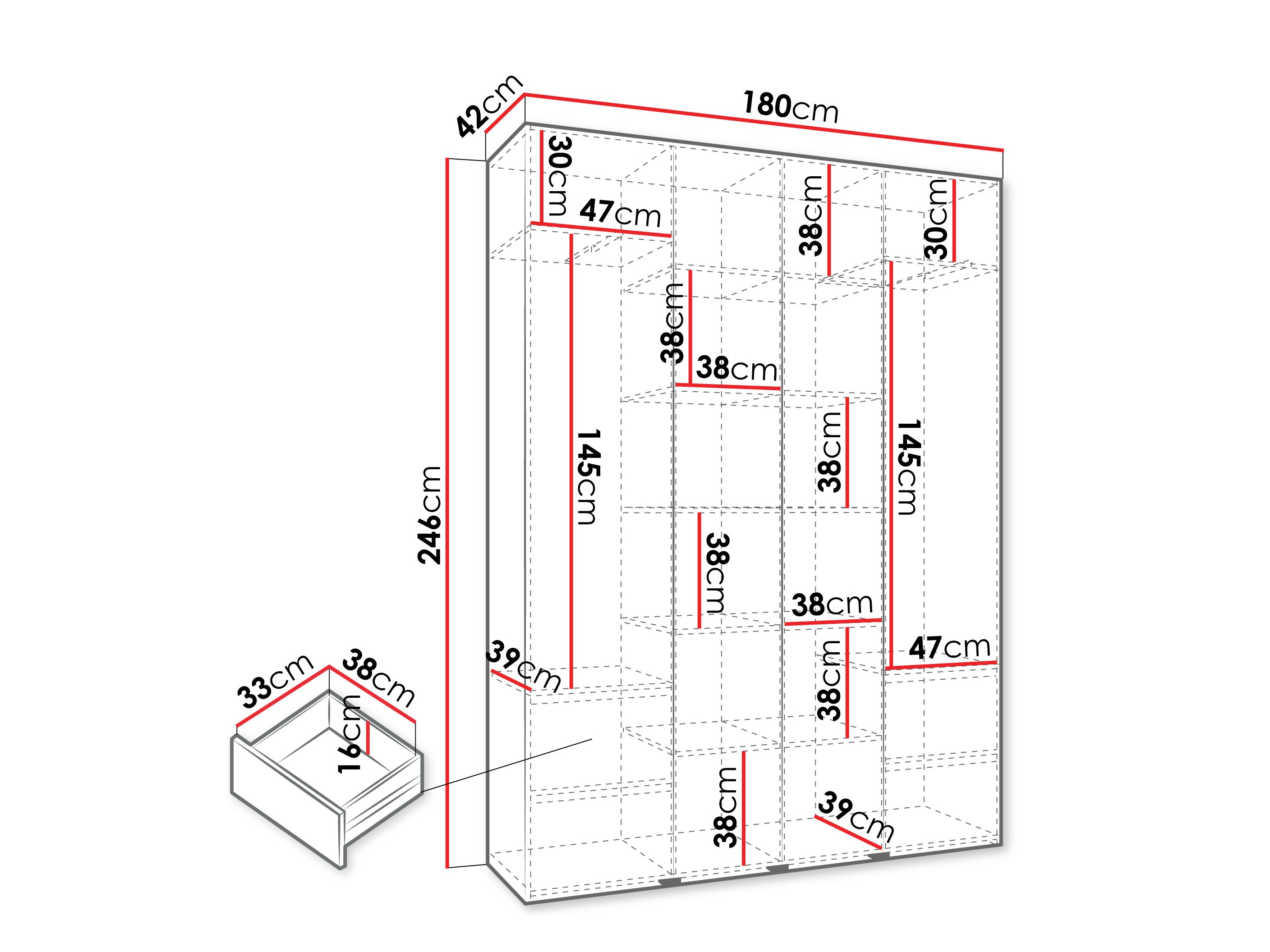 Riidekapp Hartford 574 (Kašmiir)