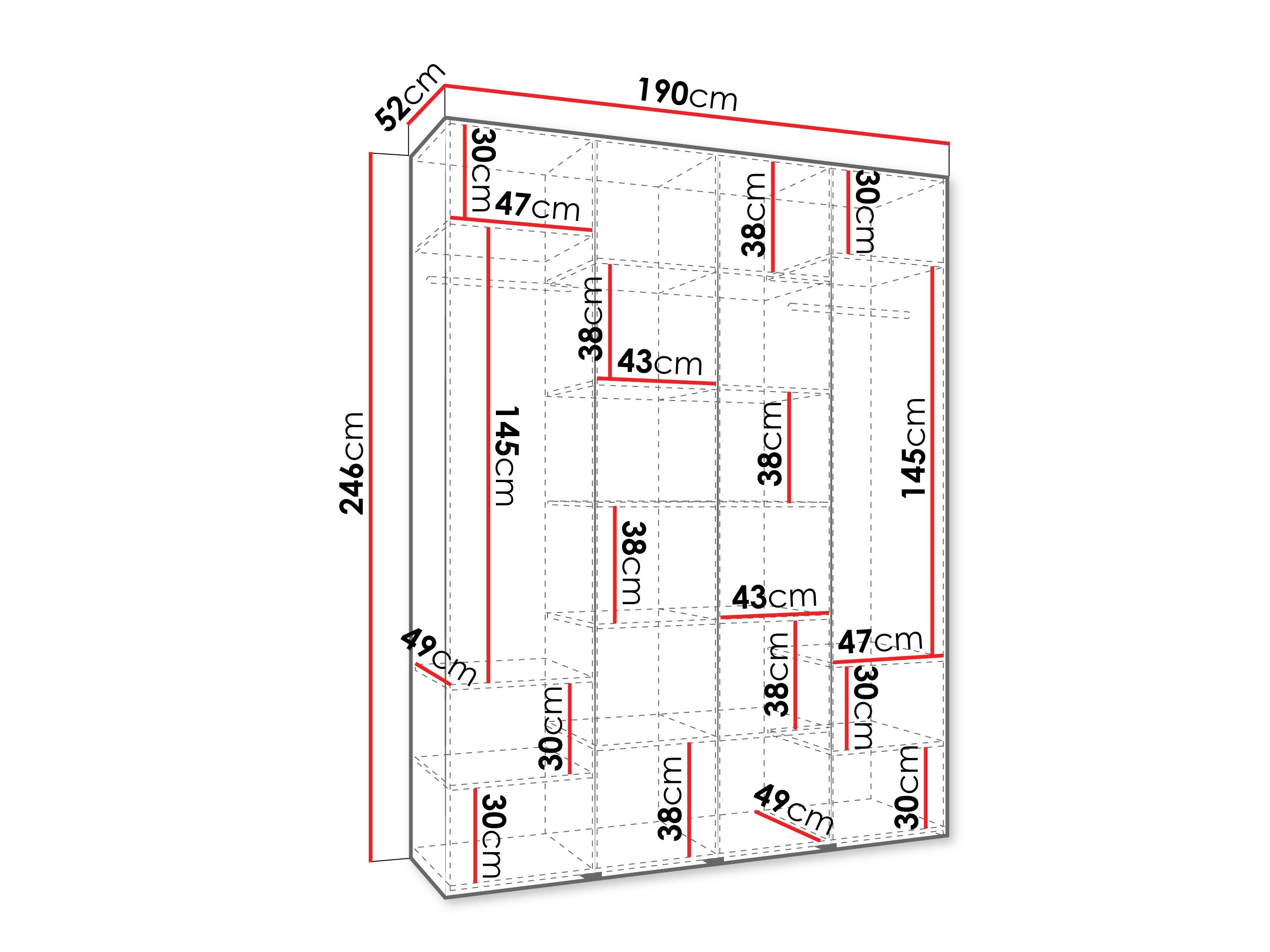 Riidekapp Hartford 574 (Kašmiir)