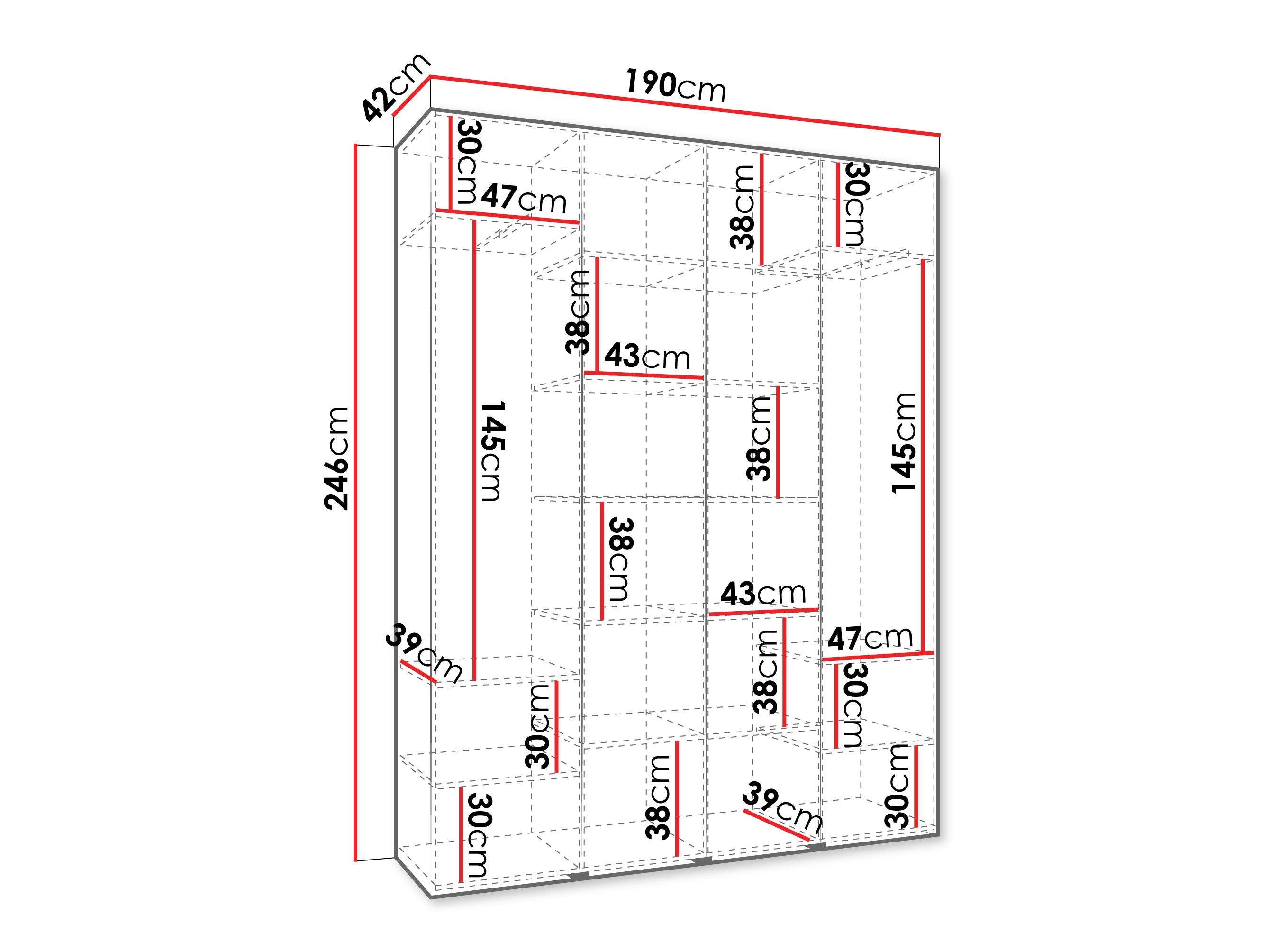 Riidekapp Hartford 574 (Kašmiir)