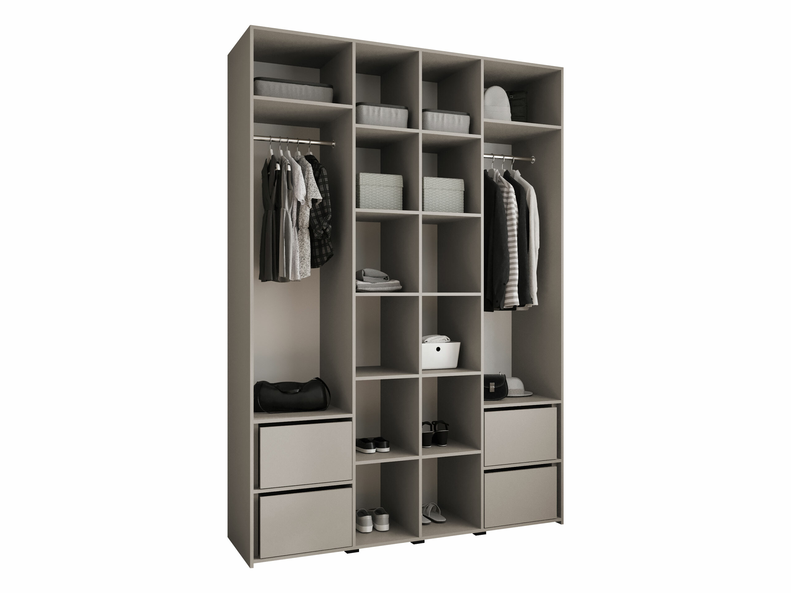 Riidekapp Hartford 574 (Valge)