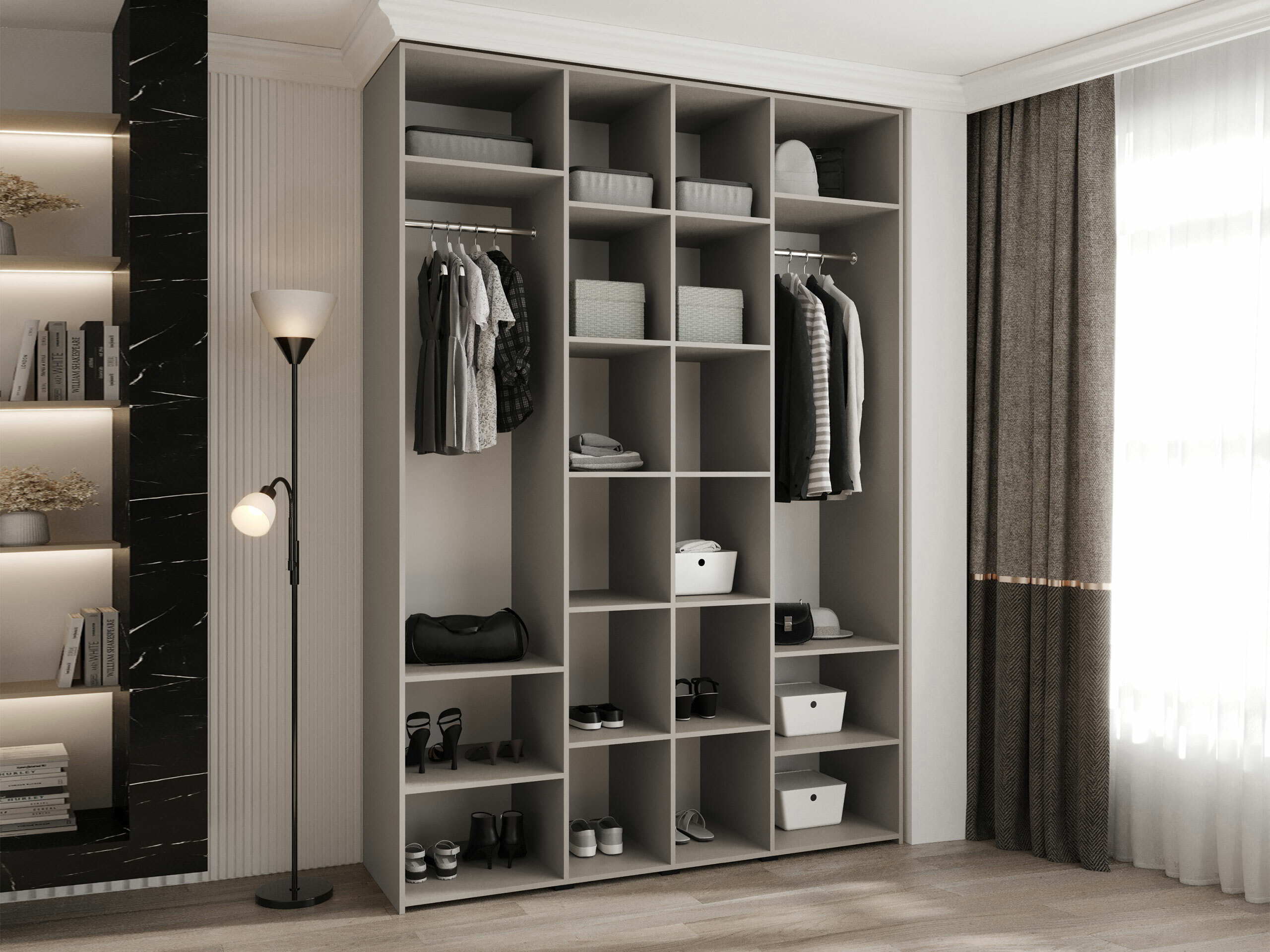 Riidekapp Hartford 574 (Valge)