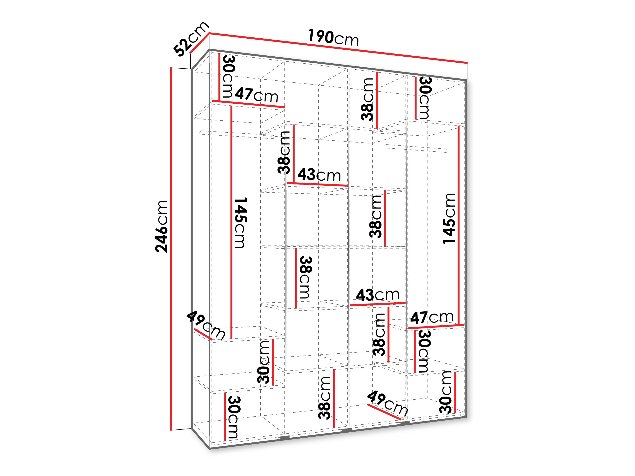 Riidekapp Hartford 574 (Kašmiir)