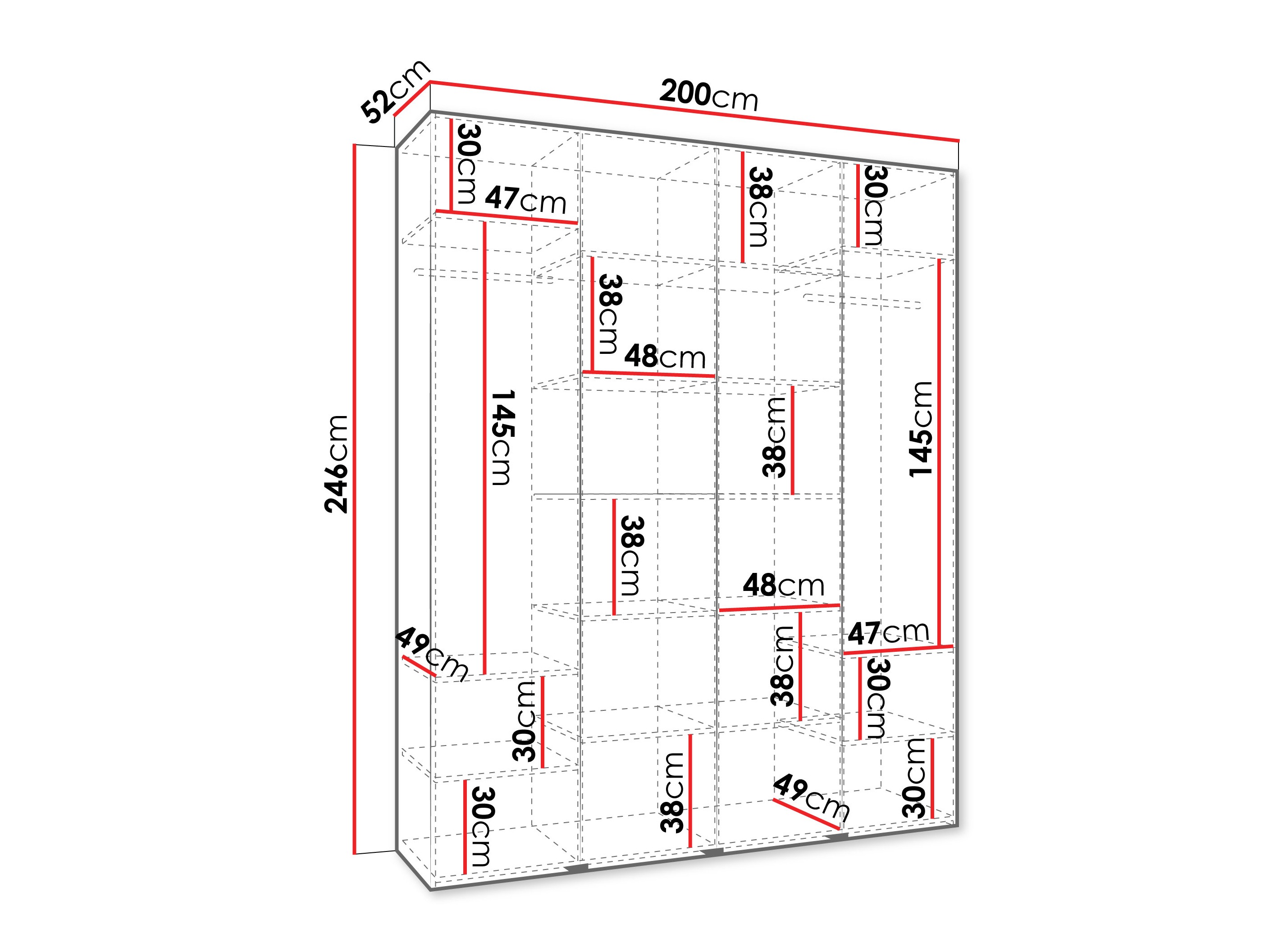 Riidekapp Hartford 574 (Kašmiir)