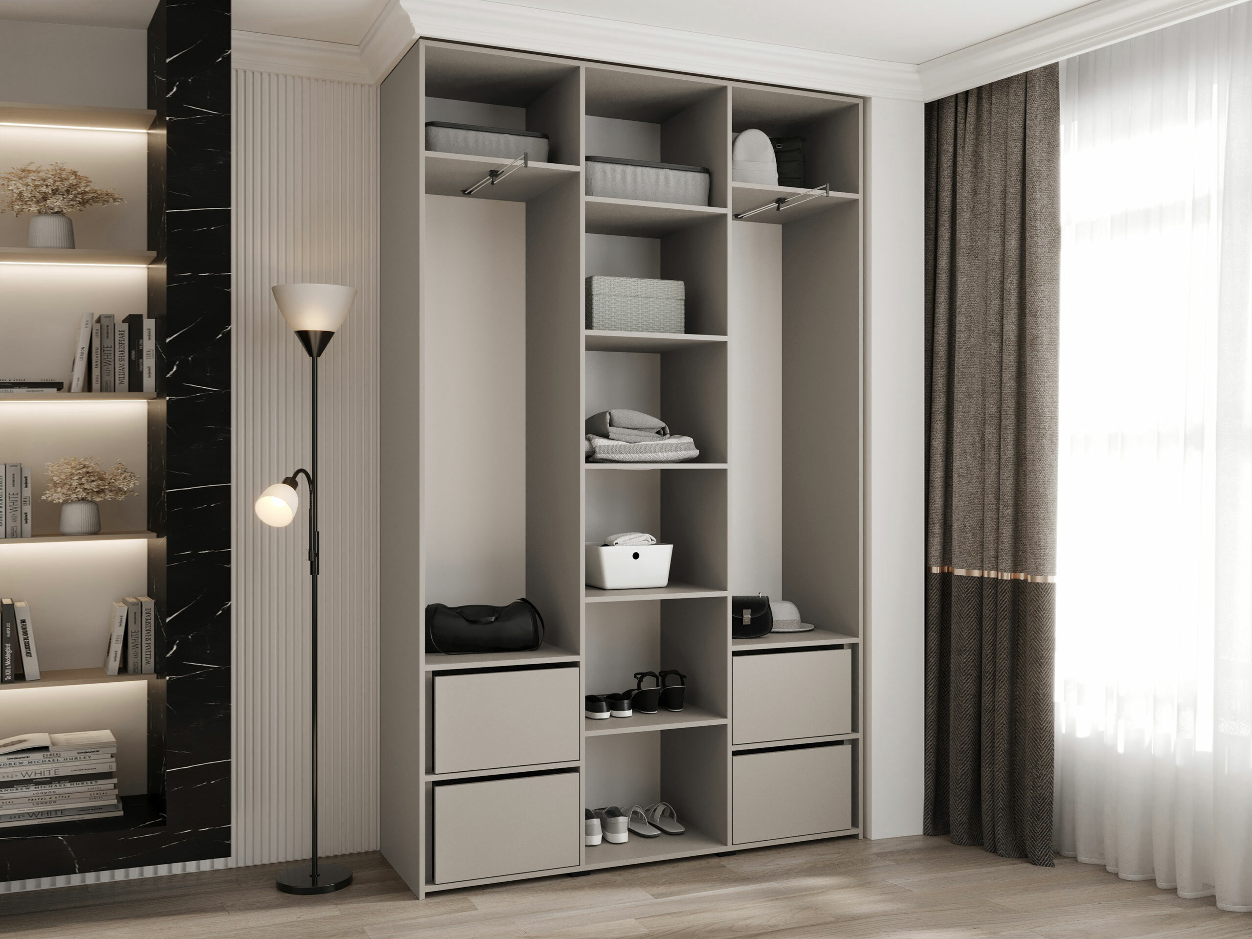 Riidekapp Hartford 544 (Valge)