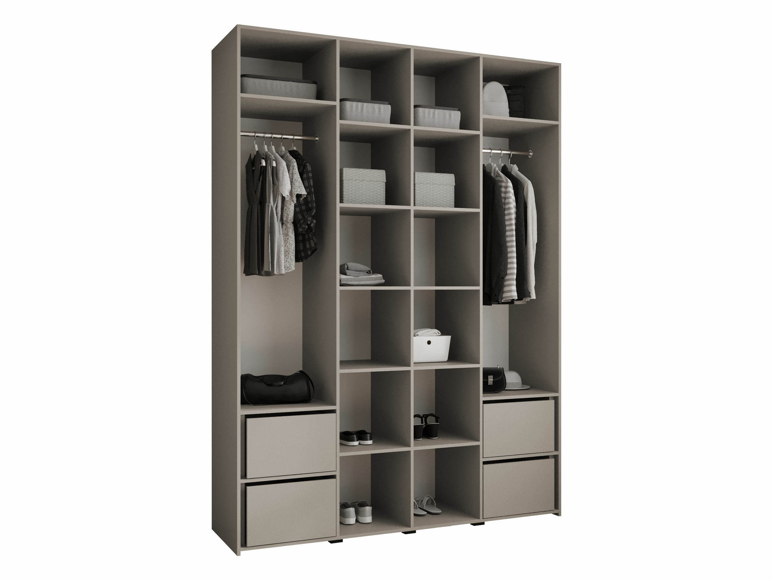 Riidekapp Hartford 554 (Valge)