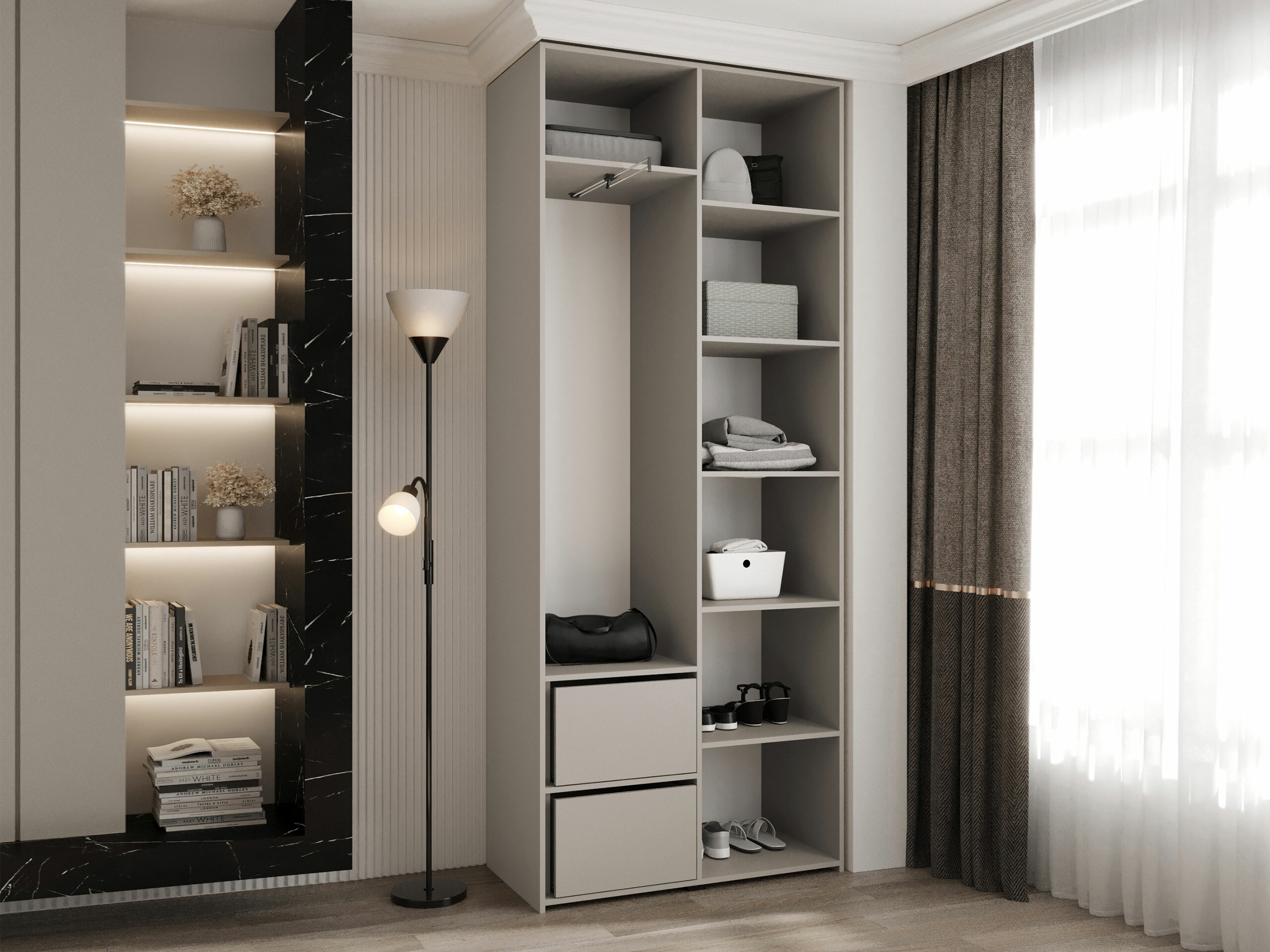 Riidekapp Hartford 562 (Valge)