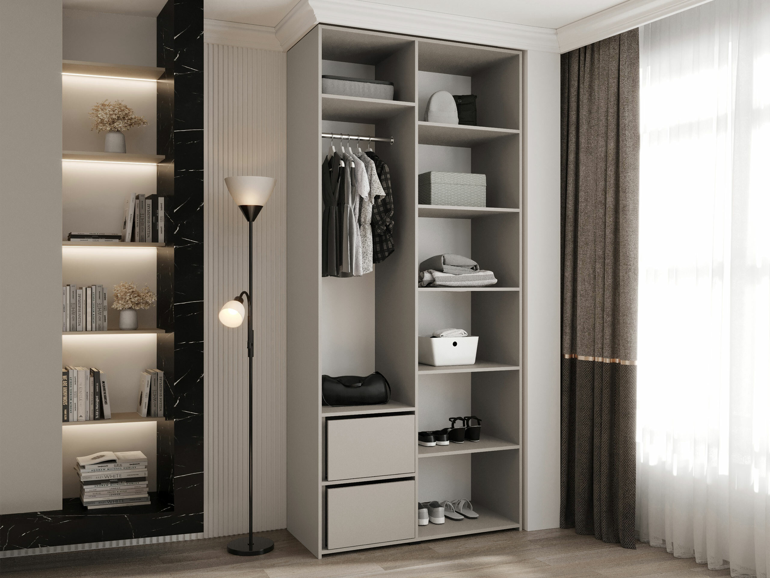 Riidekapp Hartford 562 (Valge)