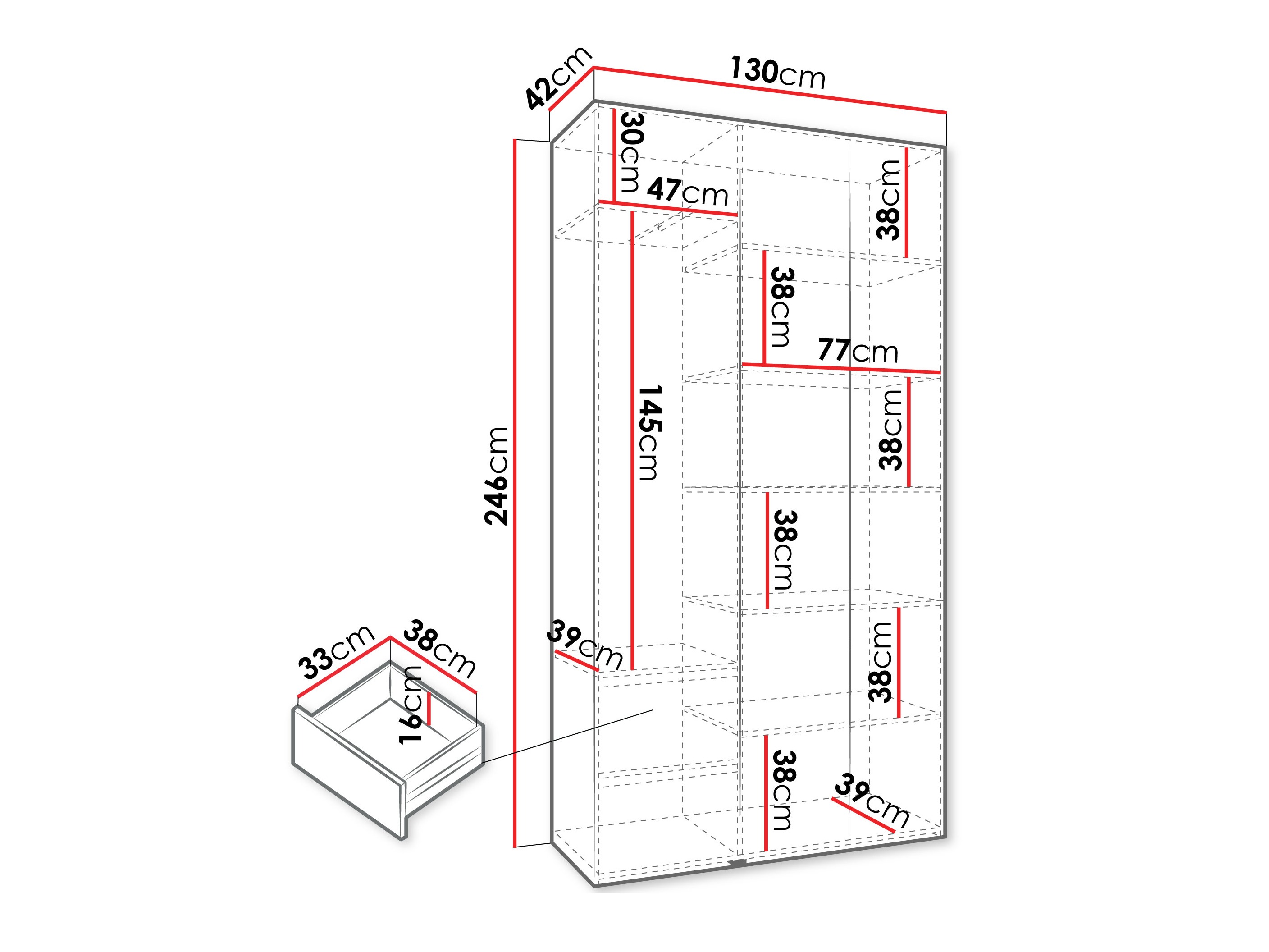 Riidekapp Hartford 563 (Kašmiir)