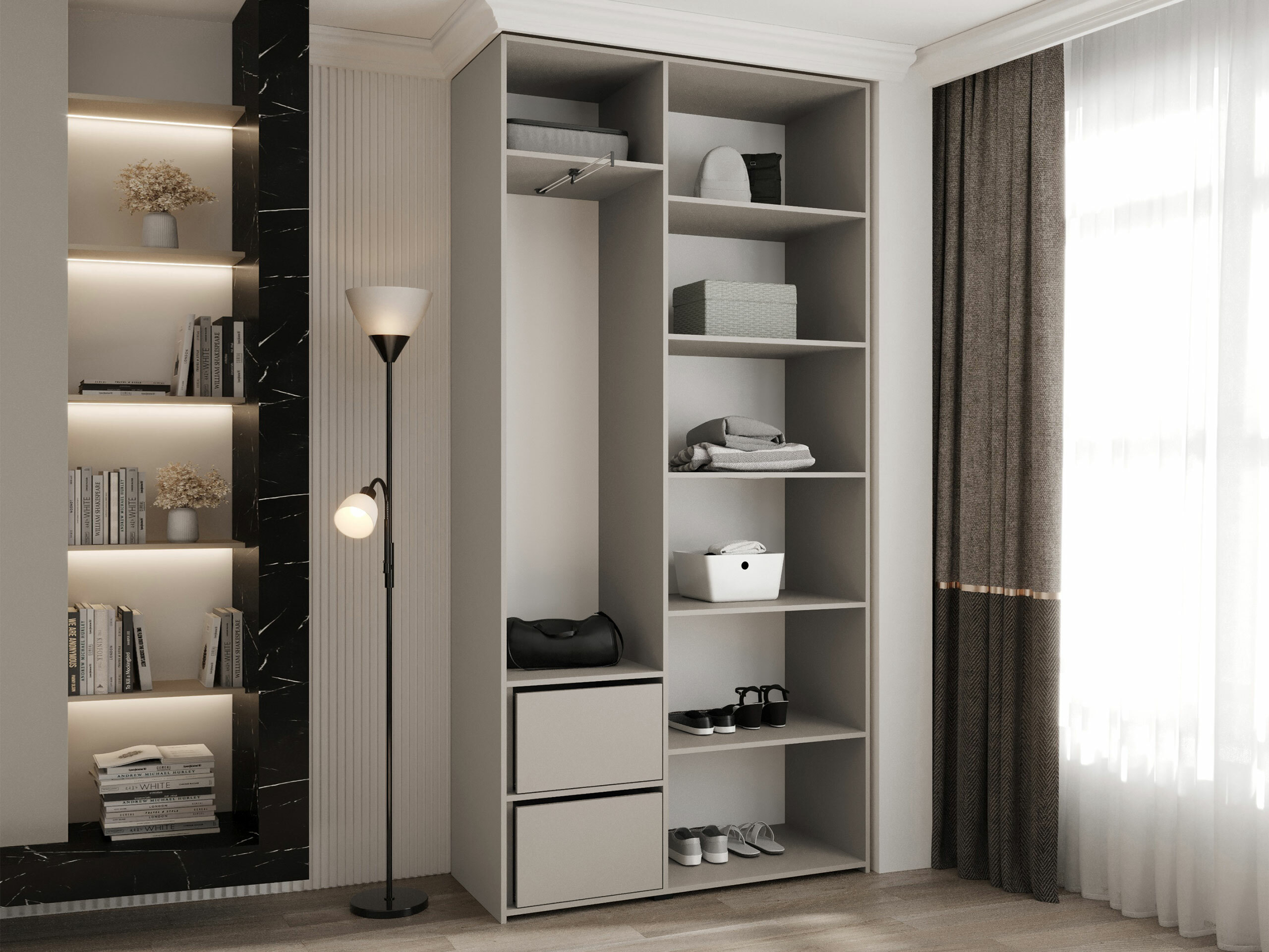 Riidekapp Hartford 563 (Valge)