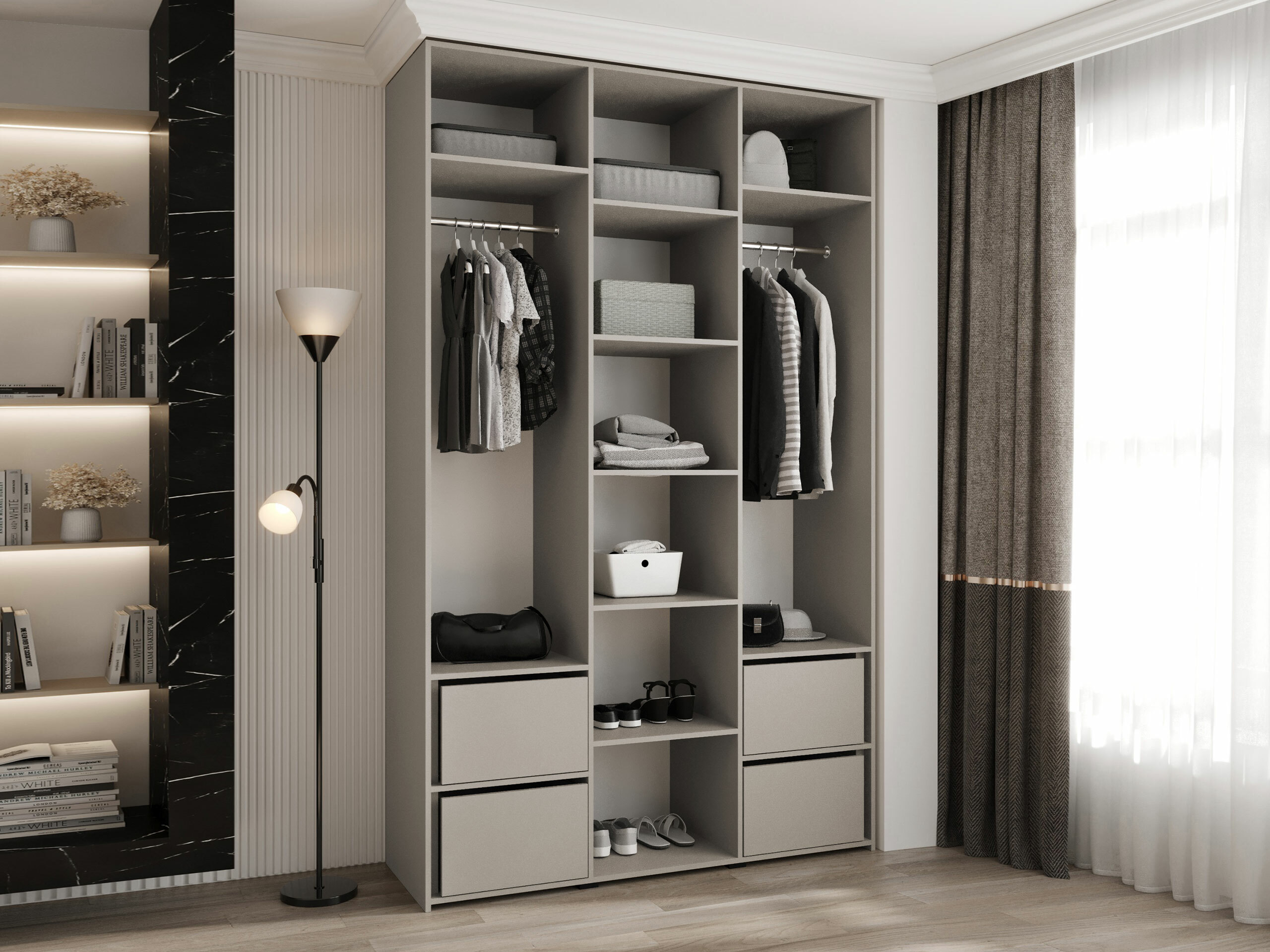 Riidekapp Hartford 563 (Valge)
